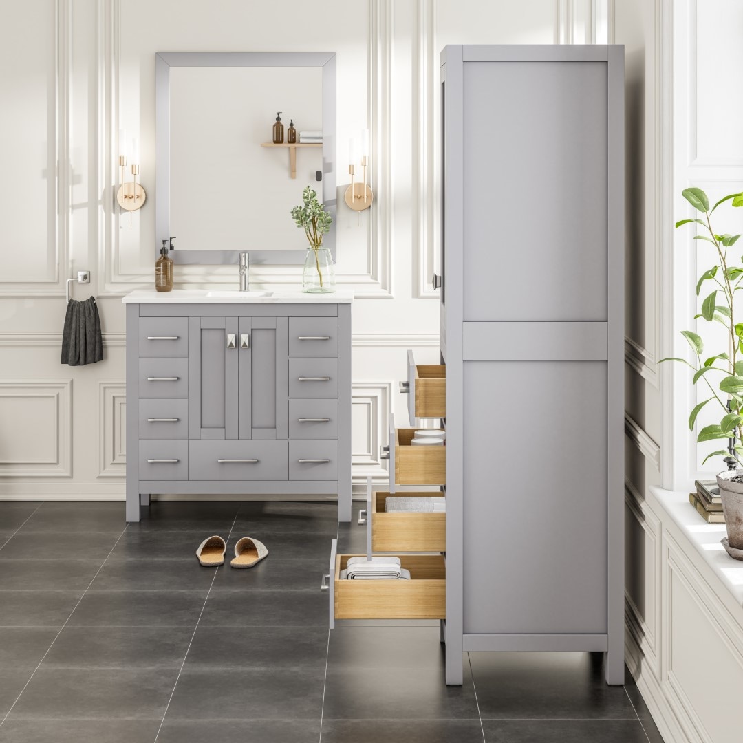 Eviva EVCB412-18GR Linen-Cabinets - View #6