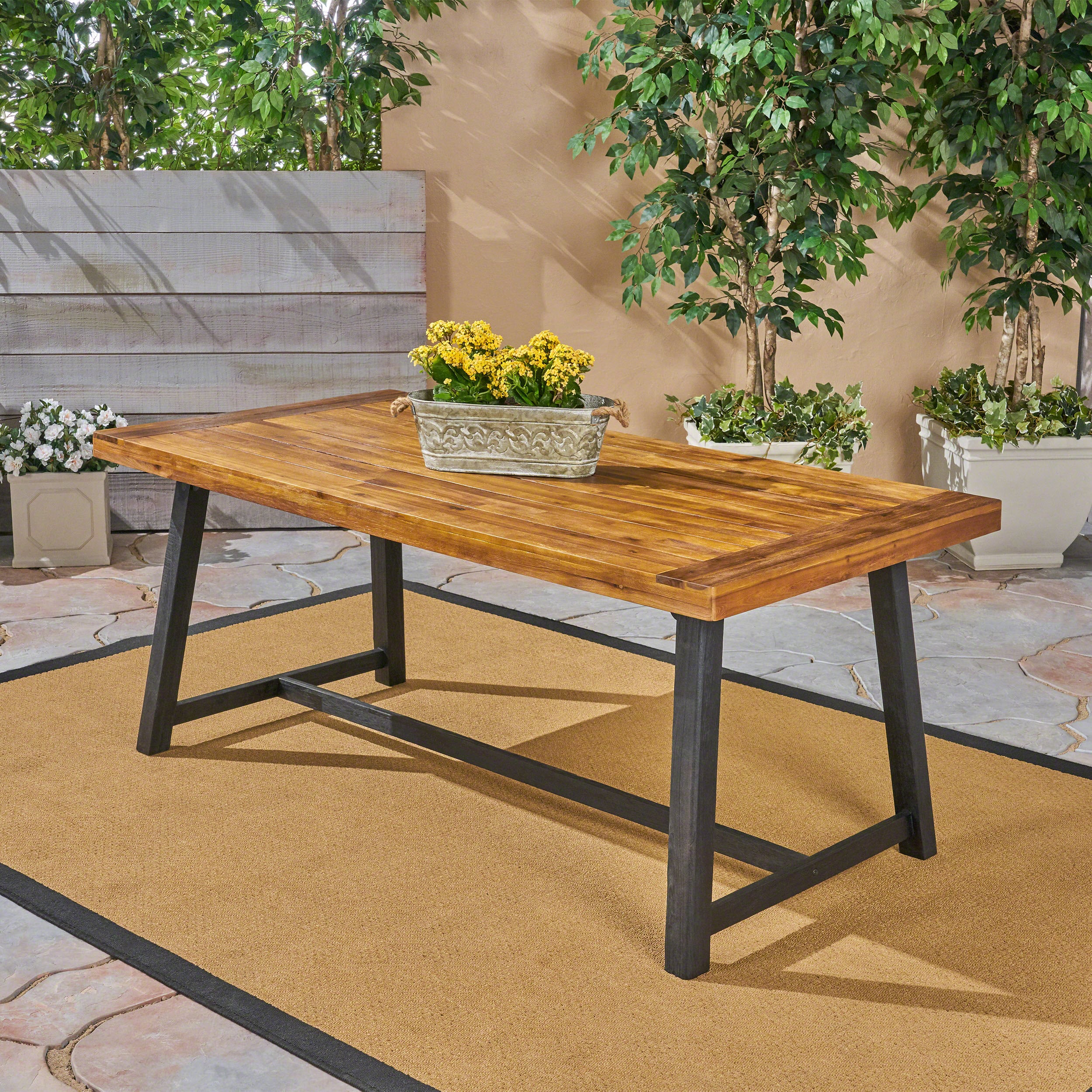 Christopher Knight Home Raphael Outdoor Acacia Wood Patio Dining Table ...