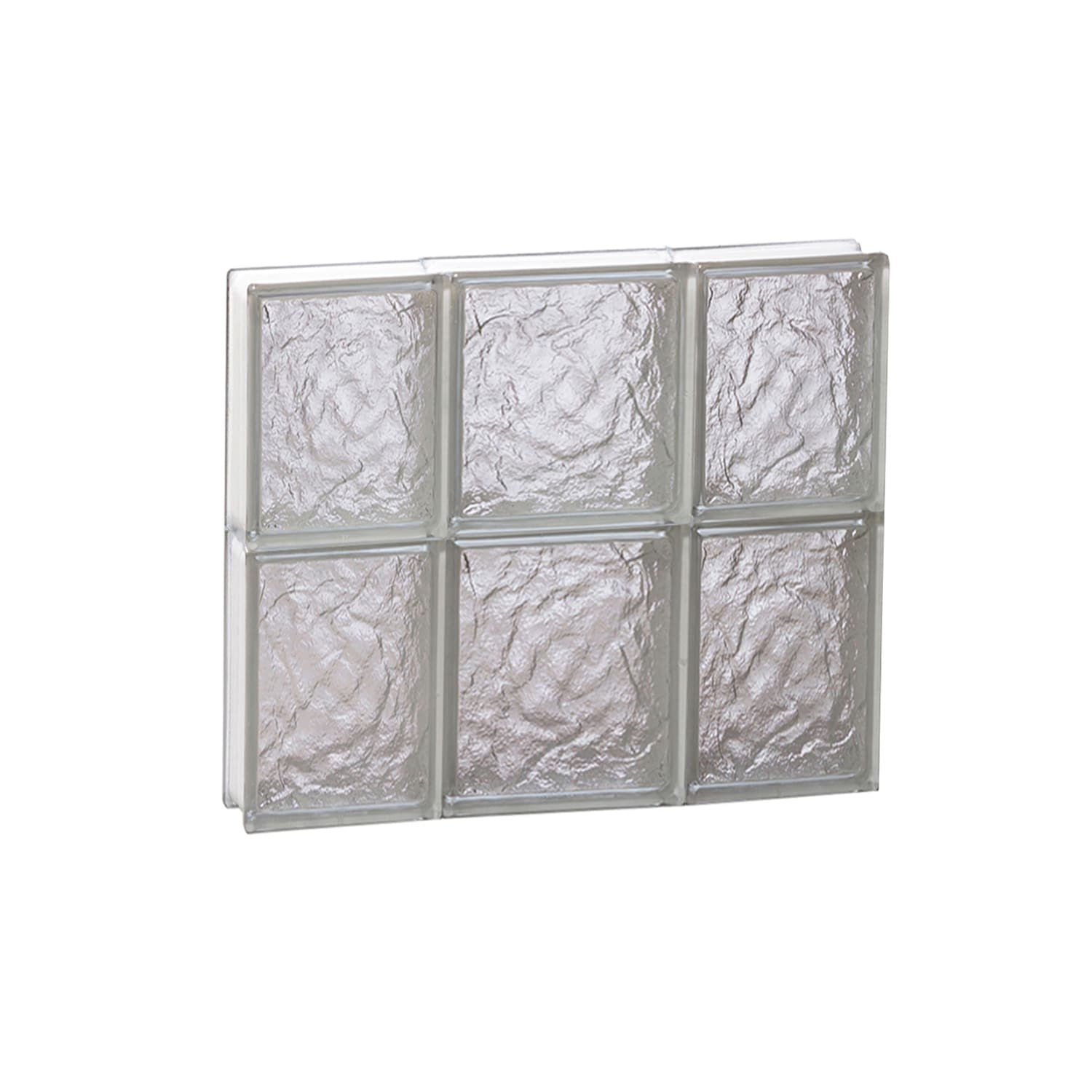 REDI2SET S2016IS Ice Glass 19-1/4-in x 15-1/2-in Frameless Replacement Glass Block Window