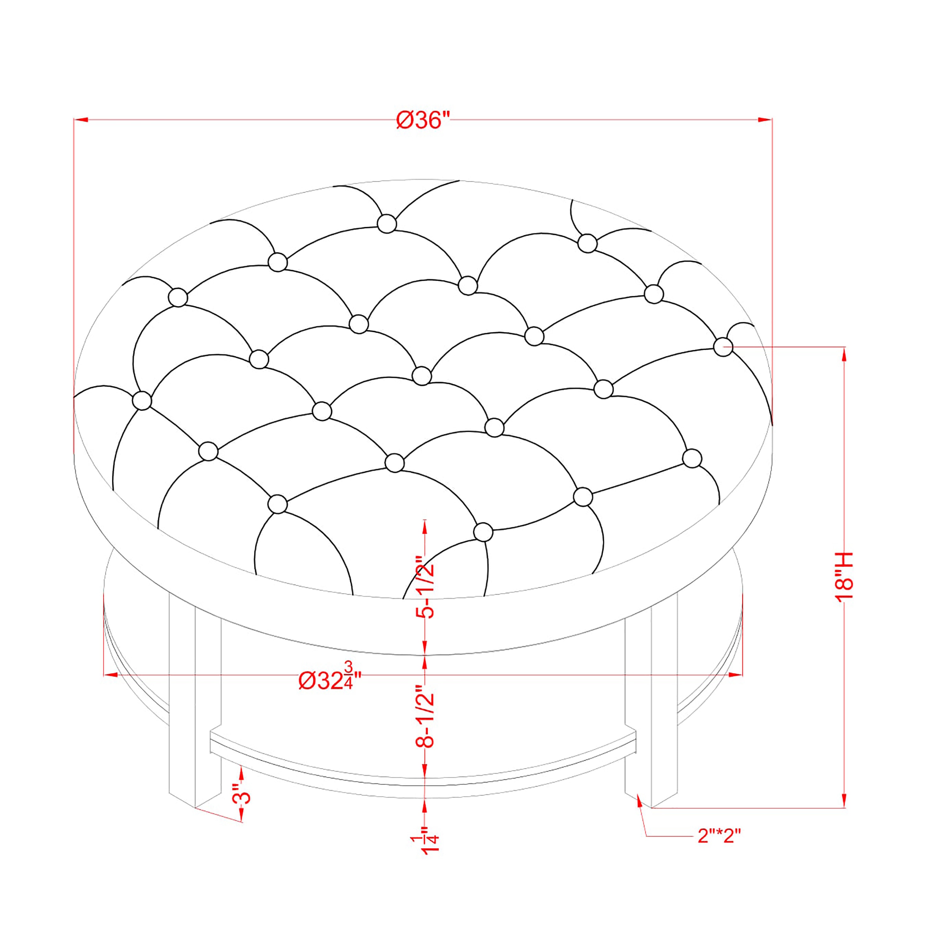 Furniture of America IDF-AC358DG Indoor-Ottomans - View #8
