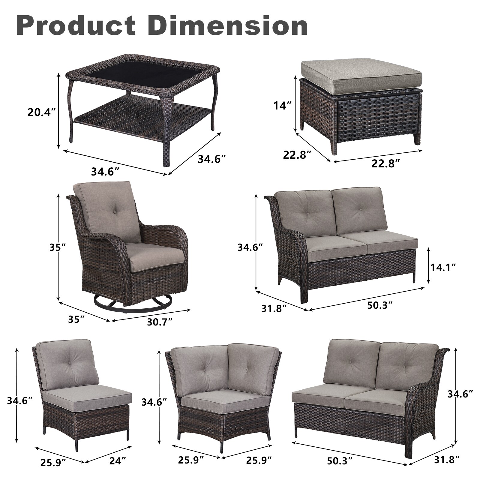 Rilyson FS545658601423-3 Patio-Conversation-Sets - View #3