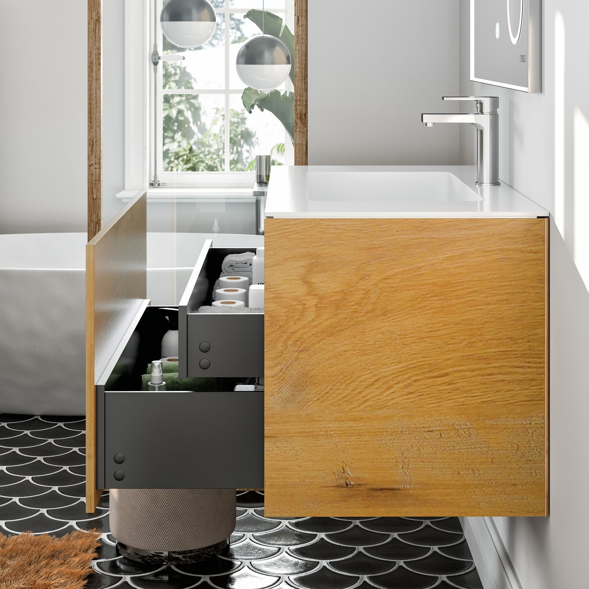 Eviva EVVN692-36OAK Bath-Vanity-Combo - View #5