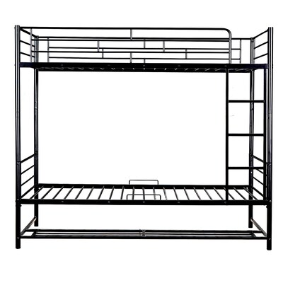 ModernLuxe Black Twin Metal Bed Frame with Storage L ModernLuxe Black Twin Metal Bed Frame with Storage L