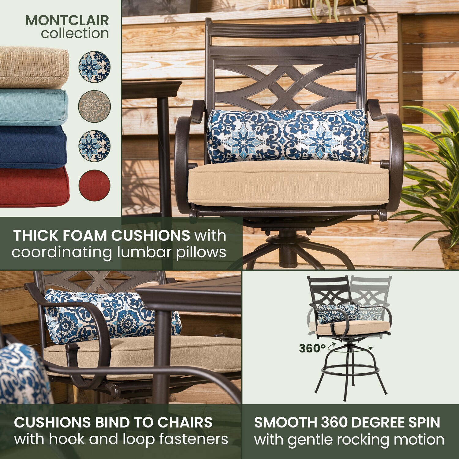 Hanover MCLRDN9PCBRSW8-TAN Patio-Dining-Sets - View #5