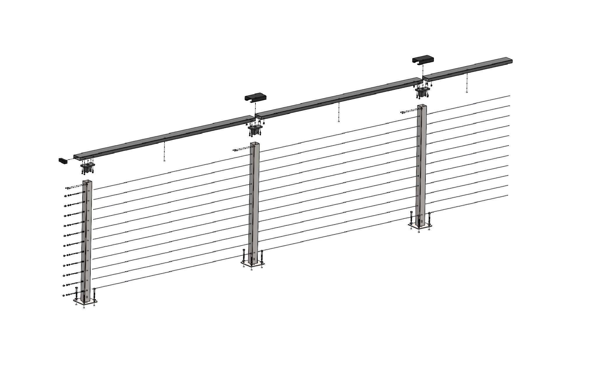 AL Std 14in Tall 36in Rail