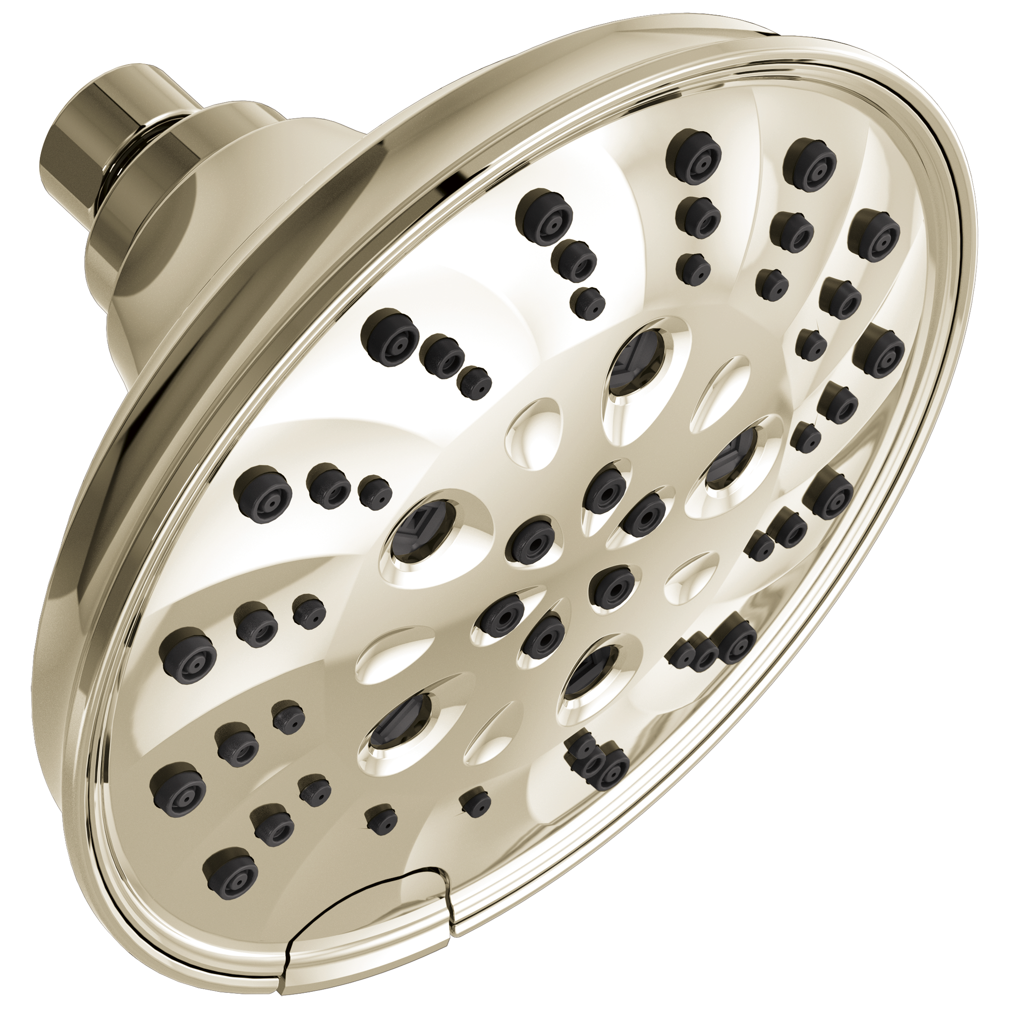 Delta 52669-PN-PR Universal Showering Components 5.0 -Spray Lumicoat Polished Nickel 6-in Round Fixed High Pressure Rain Shower Head 1.75 GPM