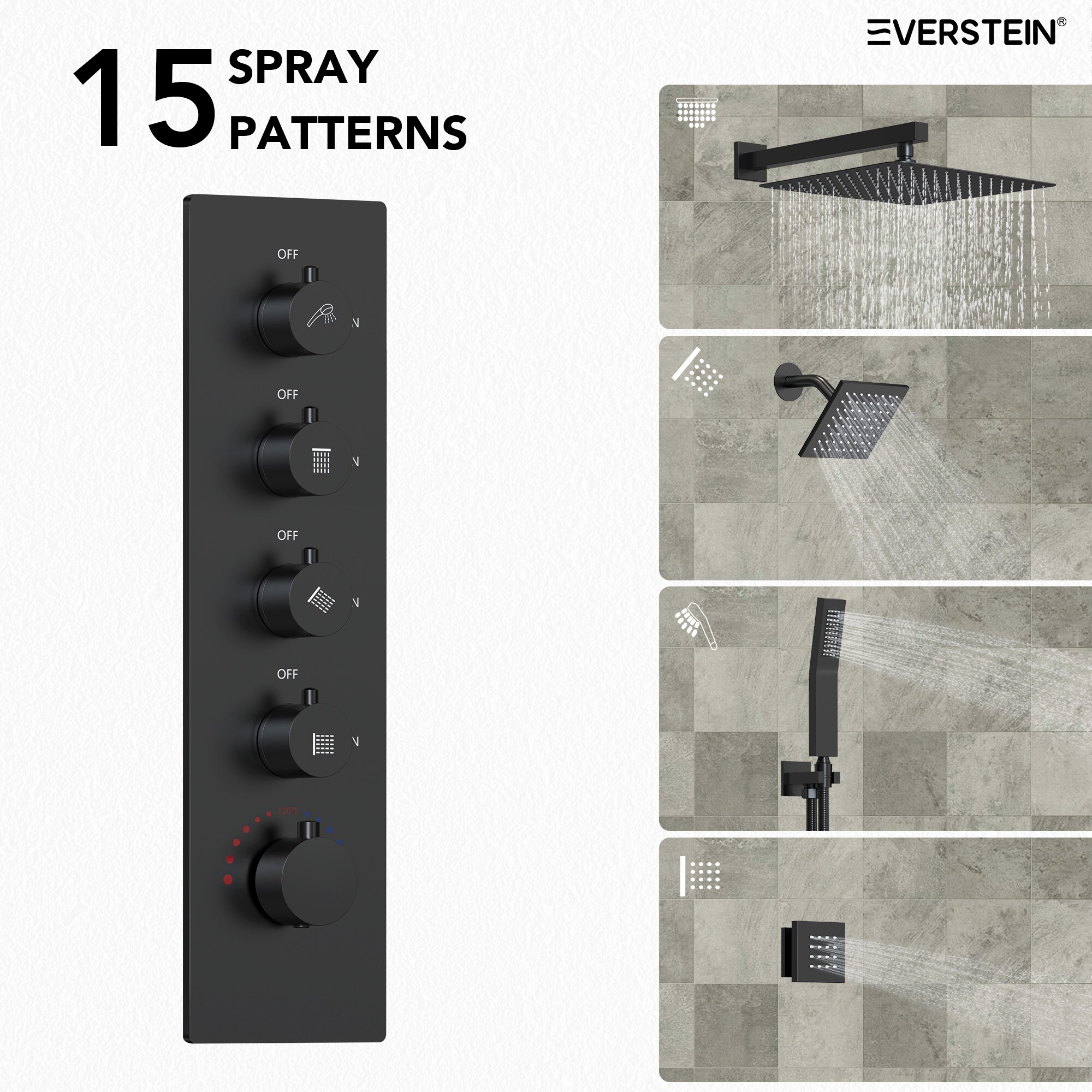 EVERSTEIN Q-928-OTOP Tub-Shower-Faucets - View #4