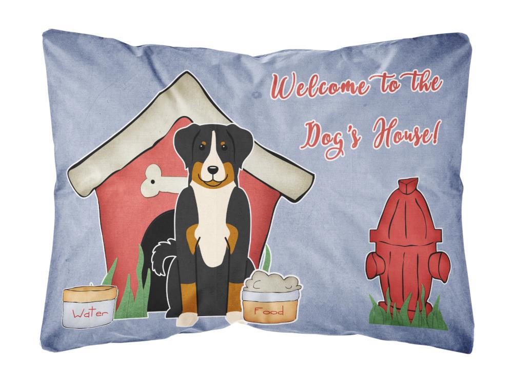 Caroline's Treasures BB2797PW1216 Dog House Collection Graphic Print Multicolor Rectangular Dogs Throw Pillow