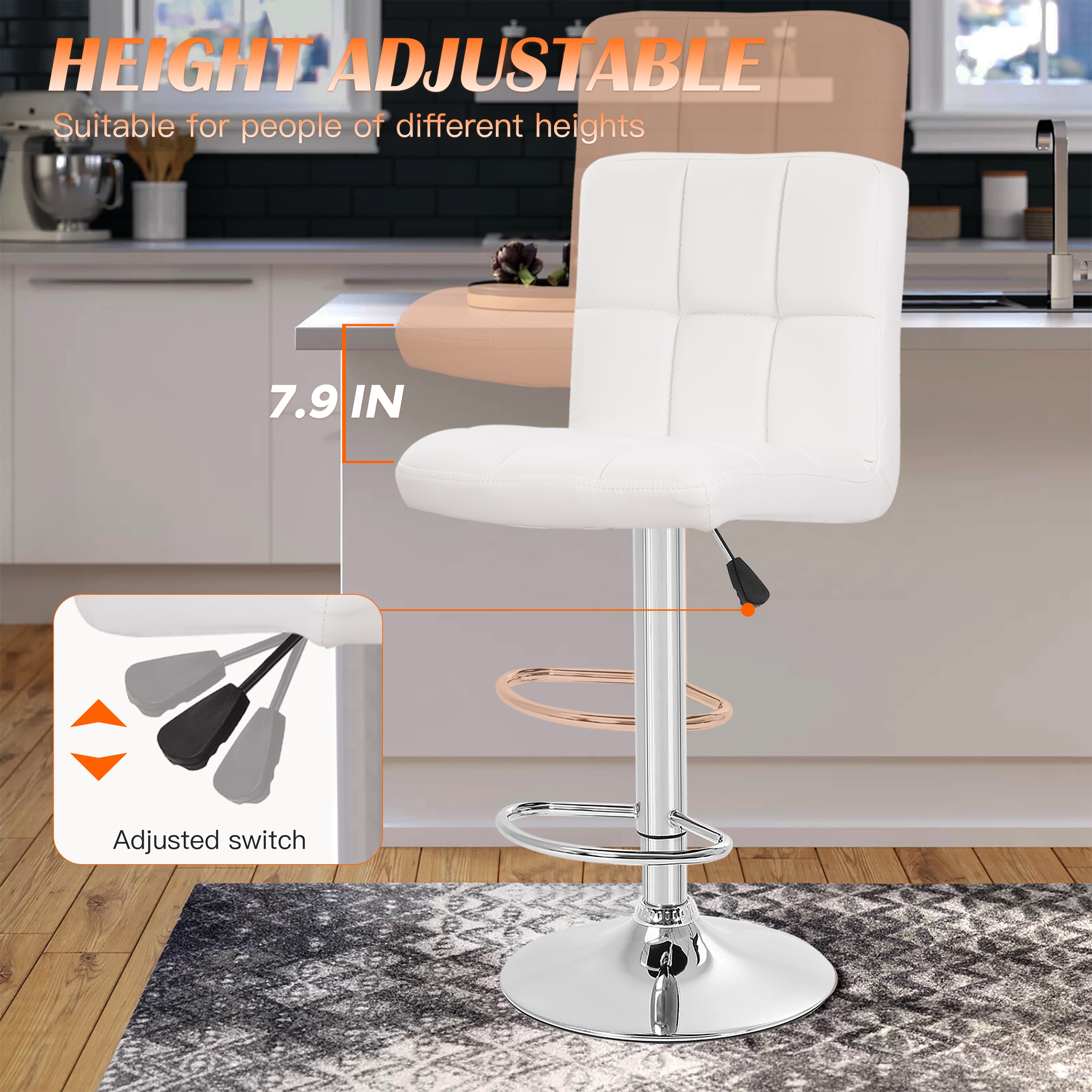 Furniture of America 004L-B06-WH stools - View #8