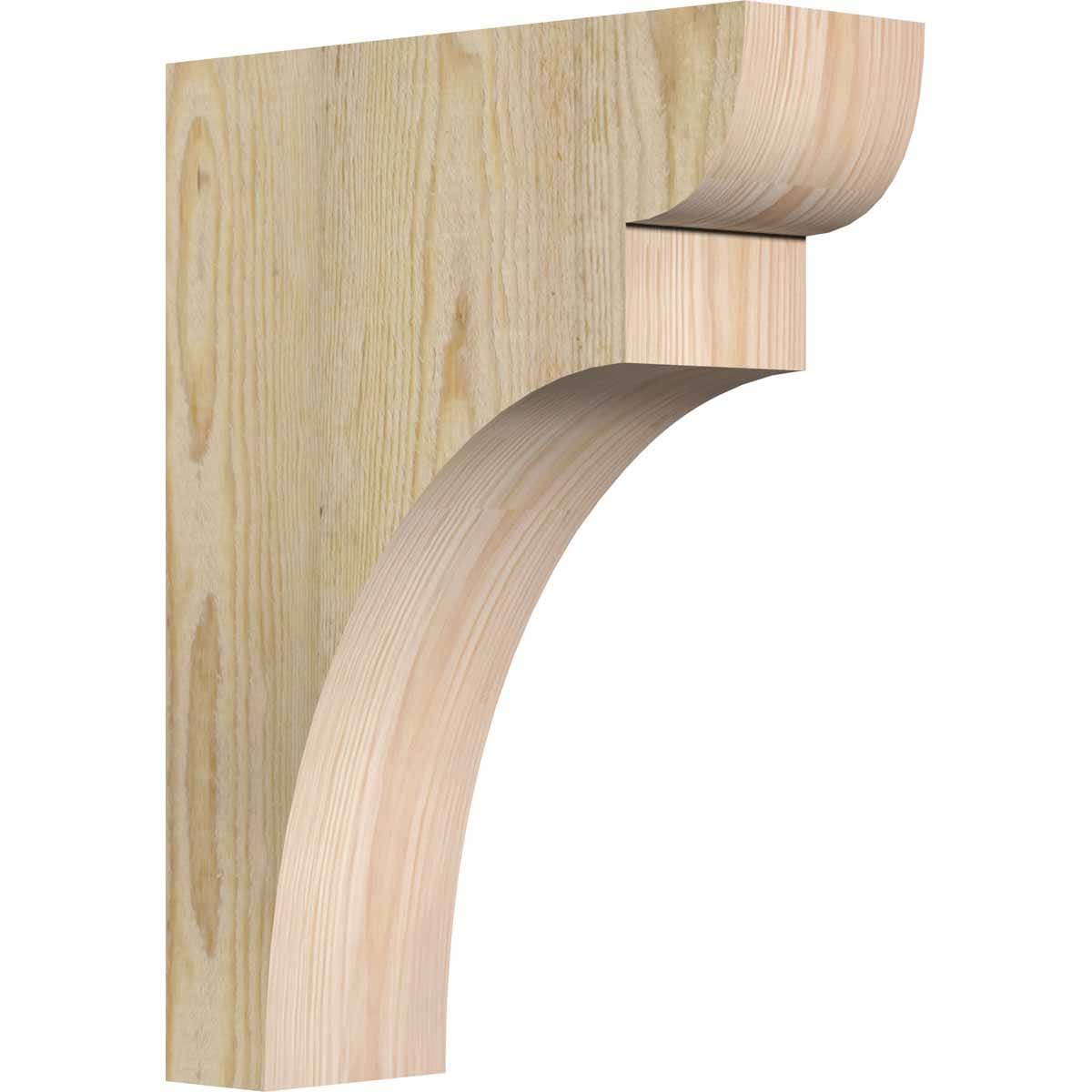 Ekena Millwork COR04X12X16YOR00RDF 4-in x 12-in x 16-in Yorktown Unfinished Douglas fir Wood Paintable/Stainable Corbel
