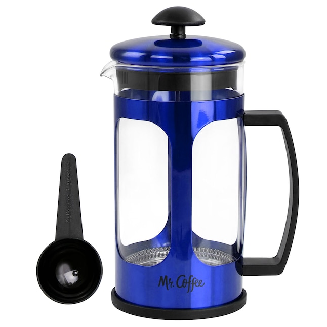 Mr. Coffee 3-Cup Blue Residential French Press in the Coffee Makers  department at