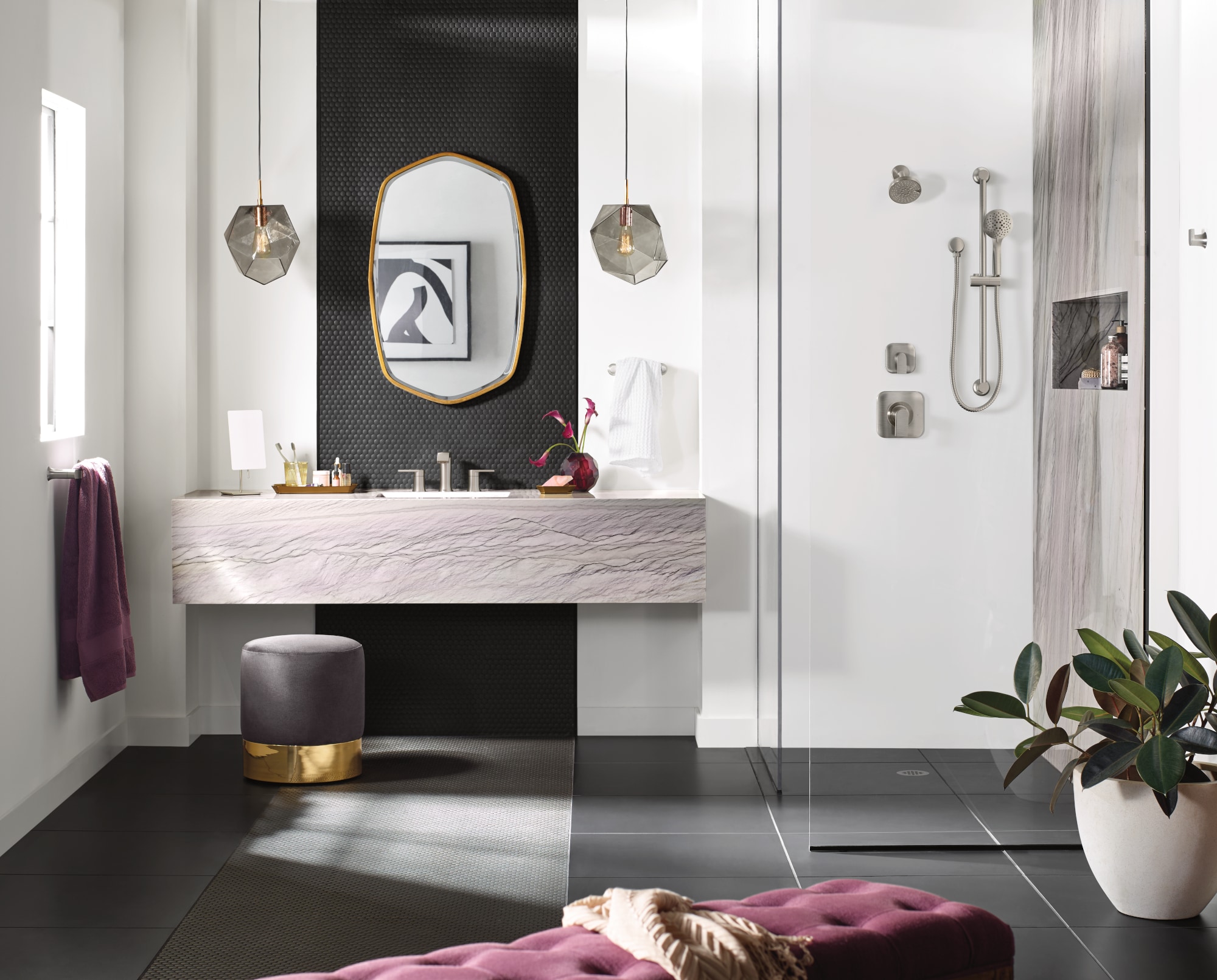 Moen 0.5-in Brushed Nickel Shower Slide Bar in the Bathroom 