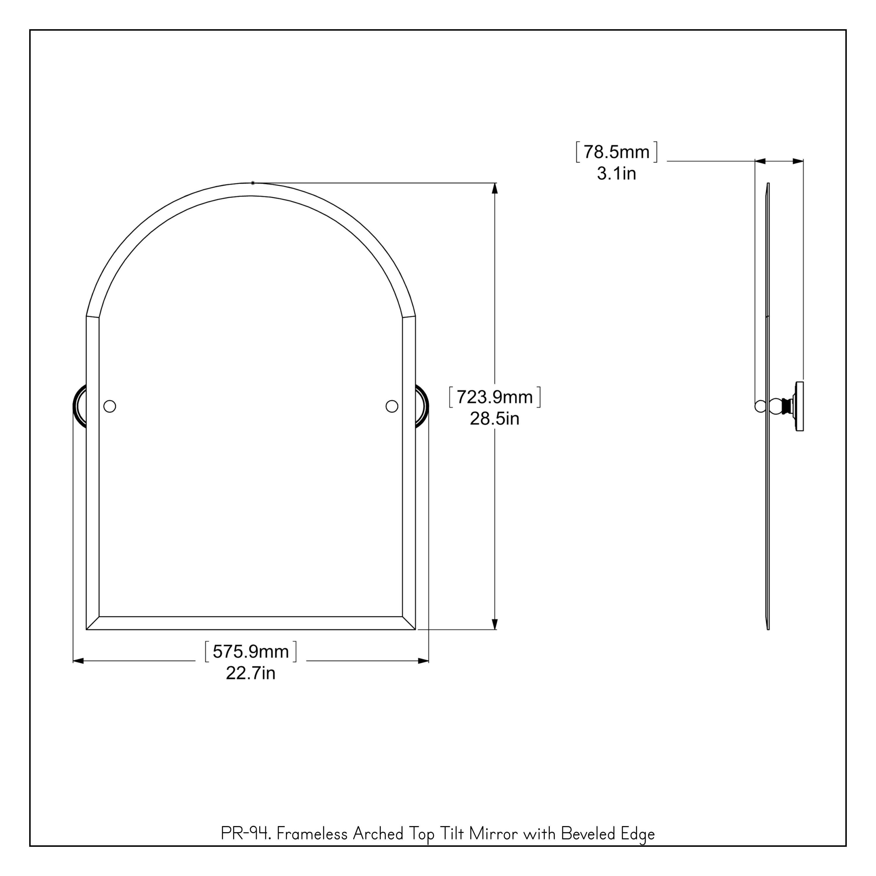 Allied Brass PR-94-PB Framed-Bath-Mirrors - View #3