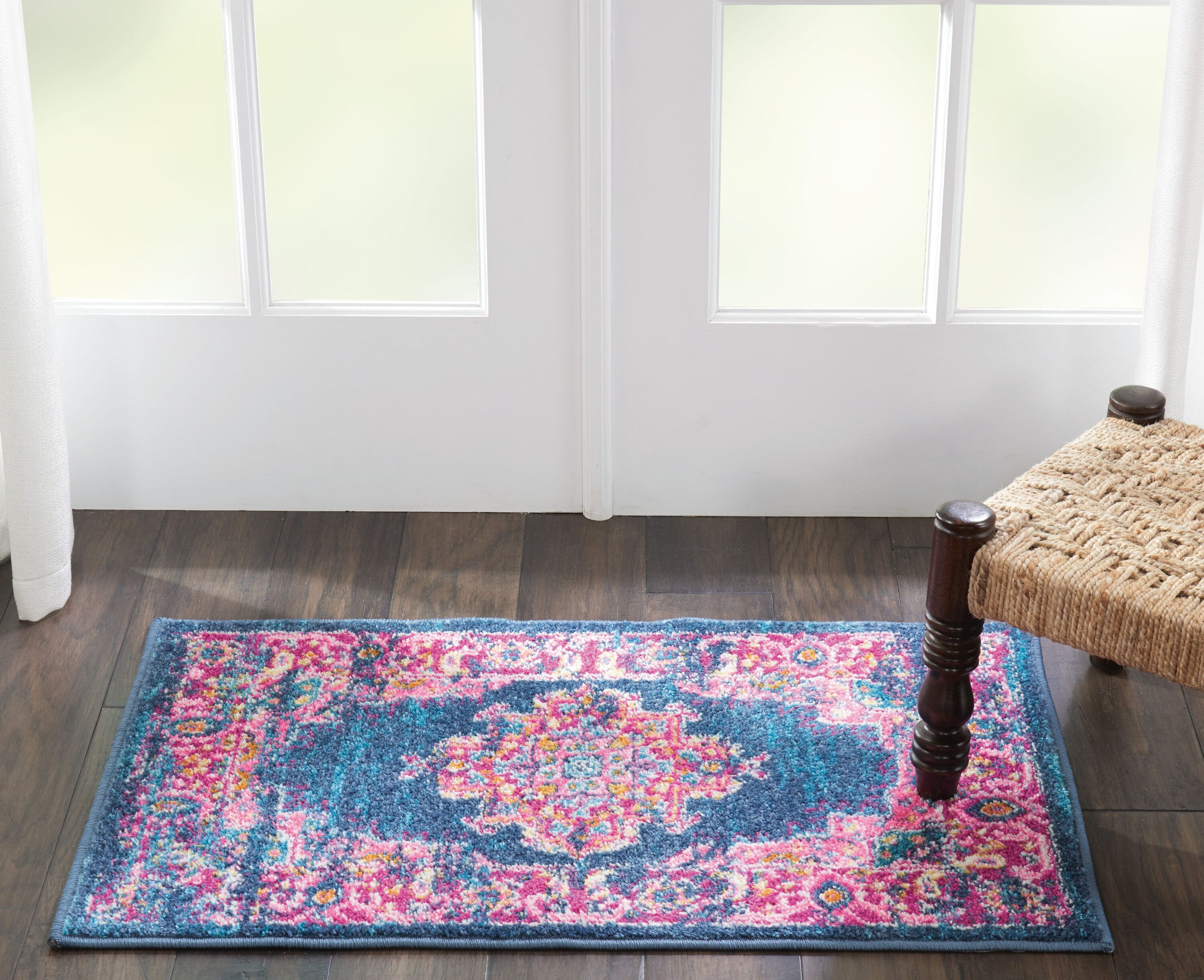 Nourison 99446396853 Passion 2 x 3 (ft) Polypropylene Blue Rectangular Indoor Abstract Bohemian/Eclectic Area rug