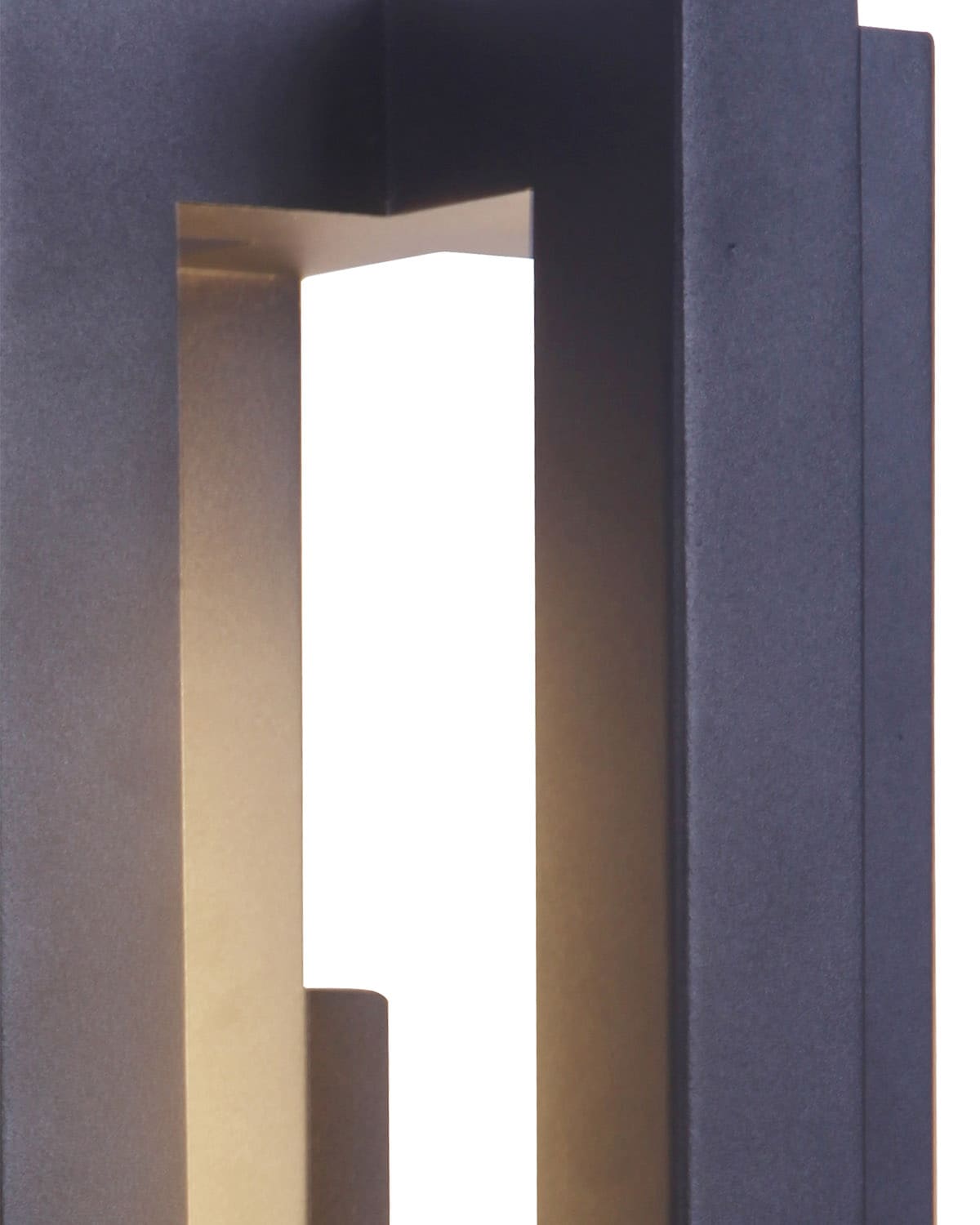 Modern Matte Black 18" LED Outdoor Wall Lantern