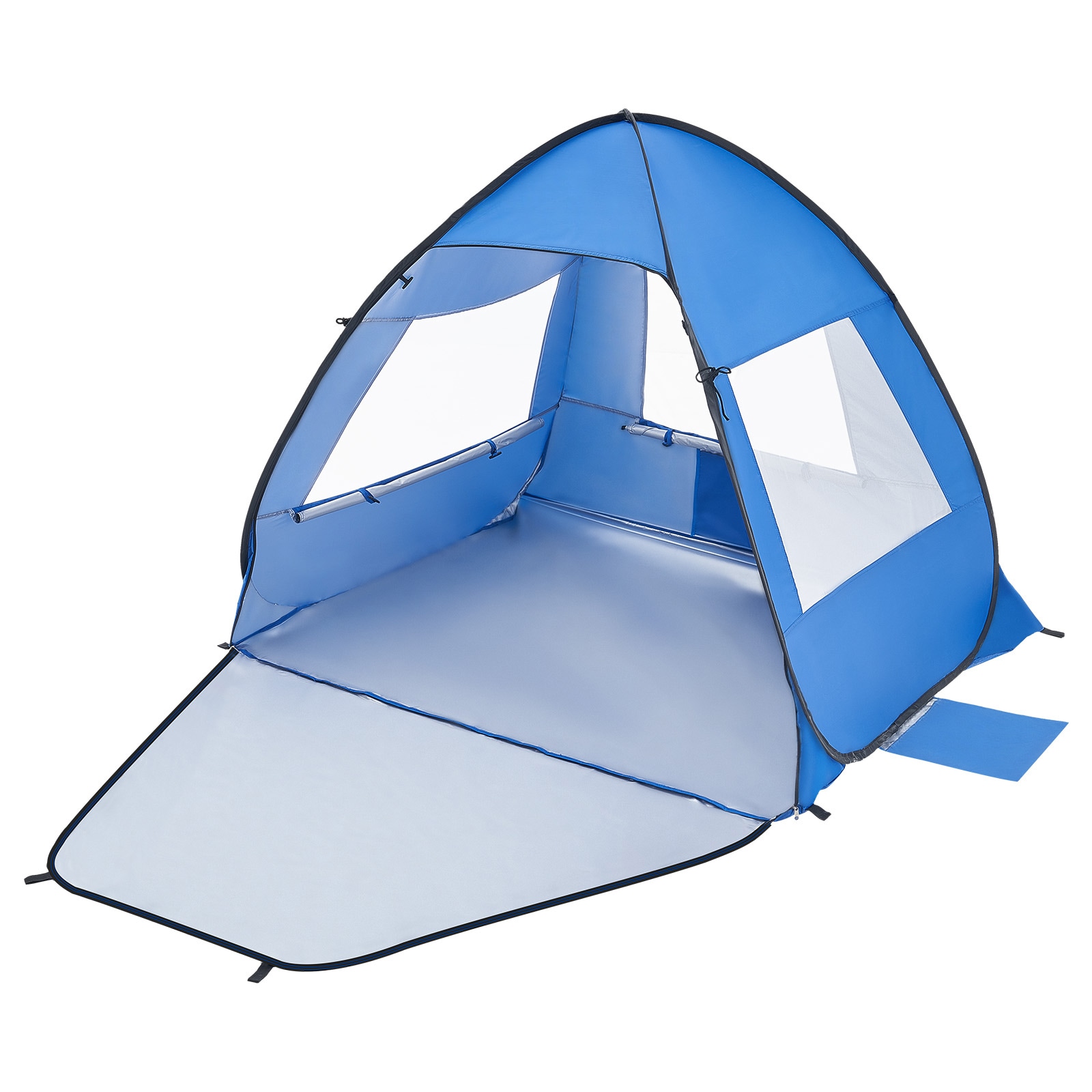 GIVIMO - 2-Person Pop Up Beach Tent Sun Shelter With UPF 50 Plus Silver Coated 190T Polyester Can...