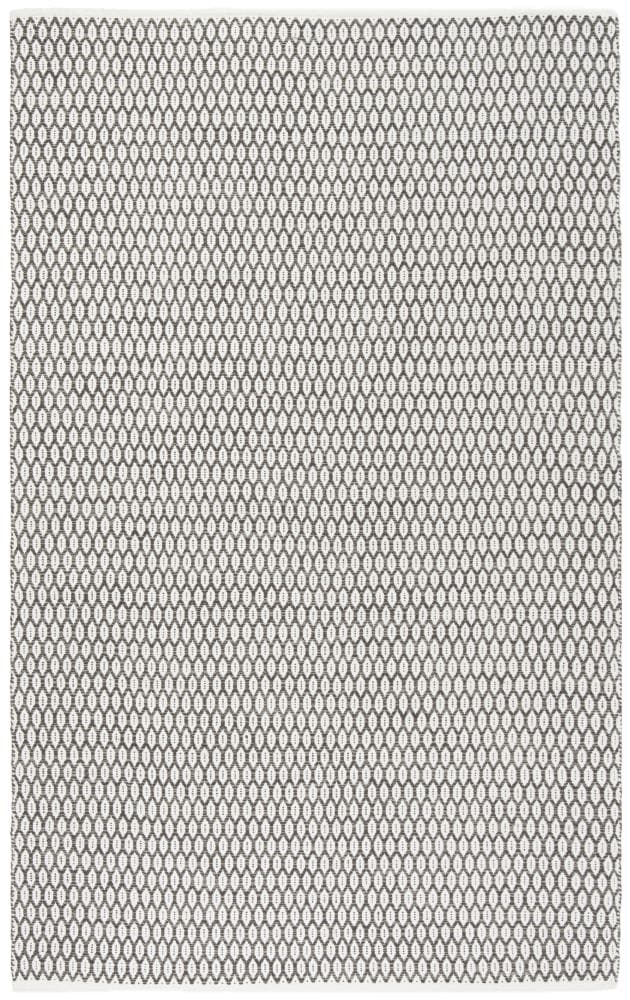 Safavieh MTK608J-5 Montauk Loch 5 x 8 (ft) Cotton Charcoal/Ivory Rectangular Indoor Coastal Area rug