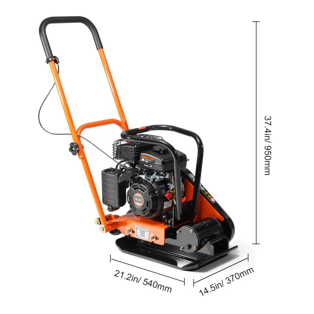 YOSIMFUR 2.8 HP 98CC Gas Powered Plate Compactor 5250 RPM 1920 lbs ...