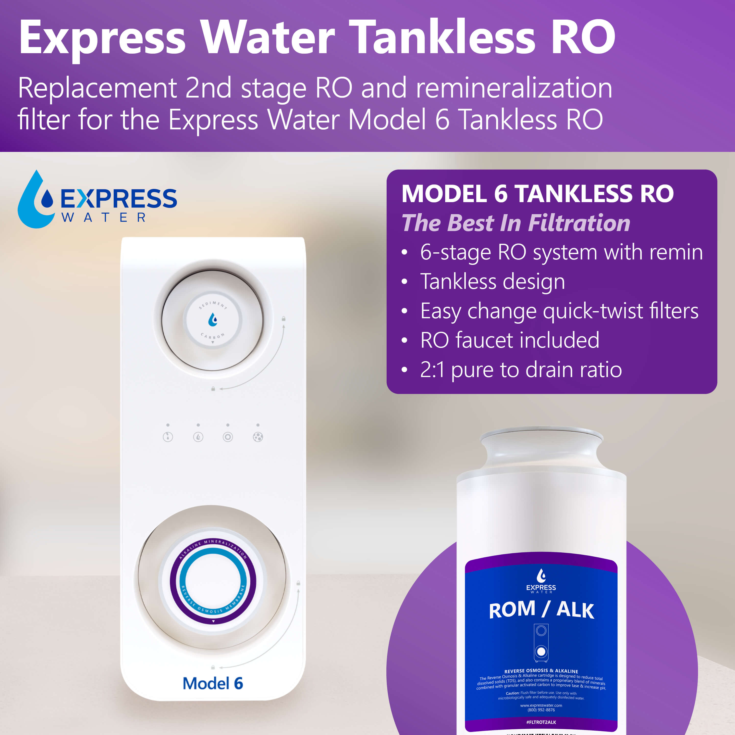 Express Water FLTROT2ALK Replacement-Water-Filters-Cartridges - View #2