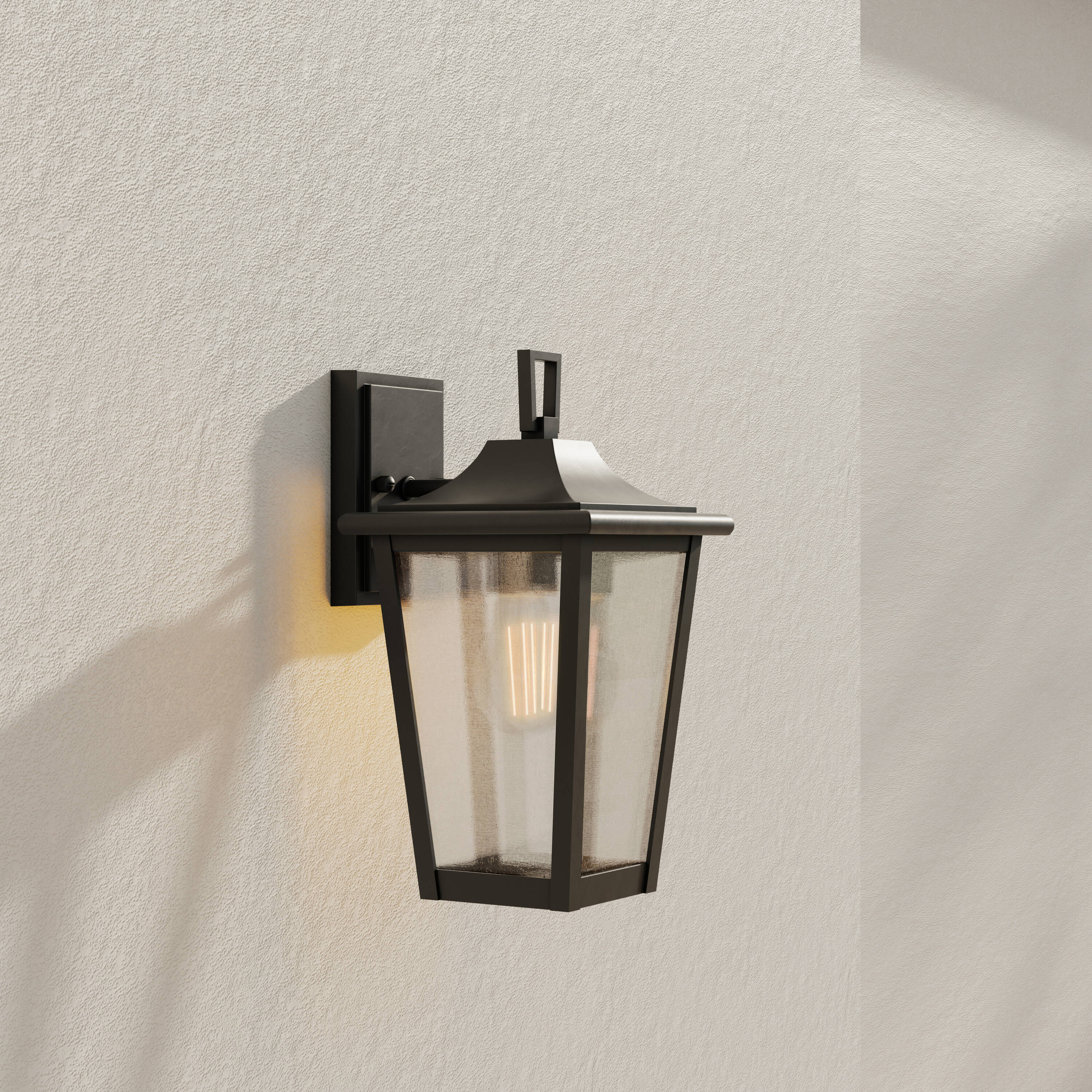 Progress Lighting P560308-031 Padgett 1 -Light 15-in H Black Hardwired Outdoor Wall Light