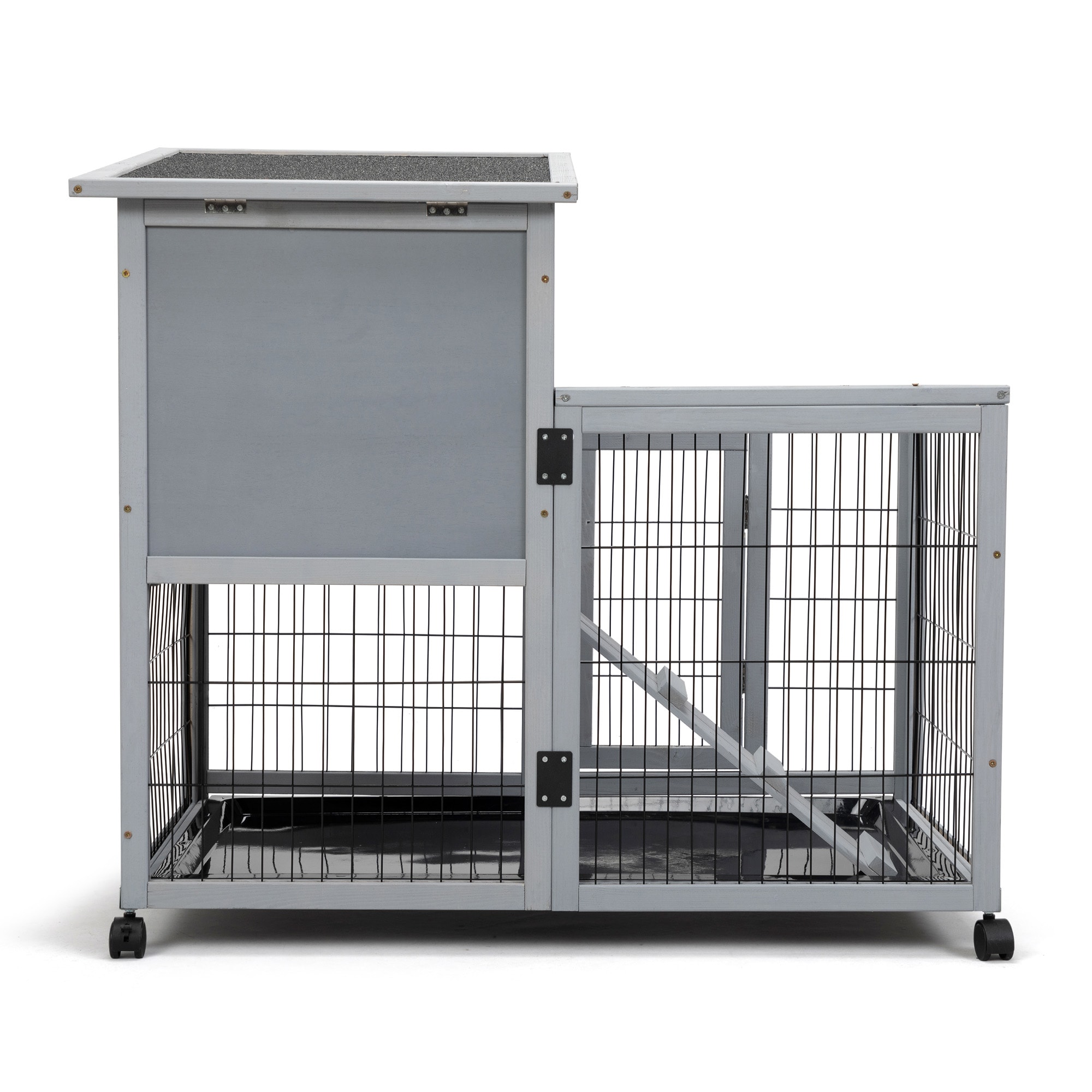 Coziwow Gray Wood Rabbit Hutch in the Chicken Coops & Rabbit Hutches ...