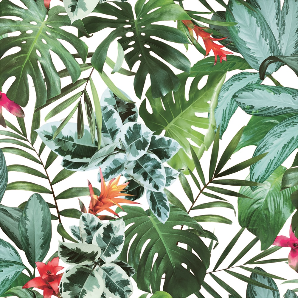 Tempaper RA537 60-Sq. Feet Green Vinyl Floral Self-adhesive Peel and Stick Wallpaper