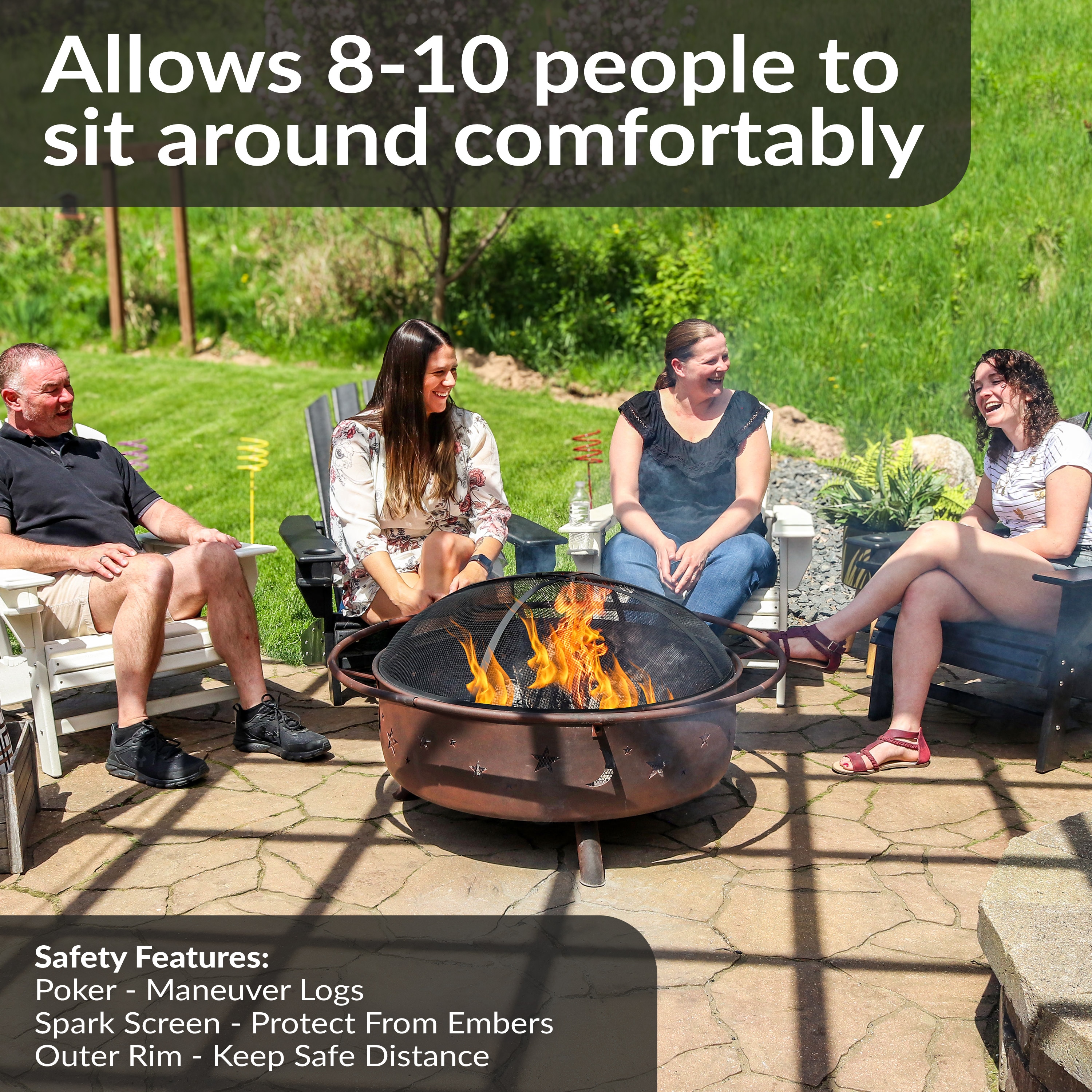 Sunnydaze Decor NB-SMS202 Outdoor-Woodburning-Firepits - View #10