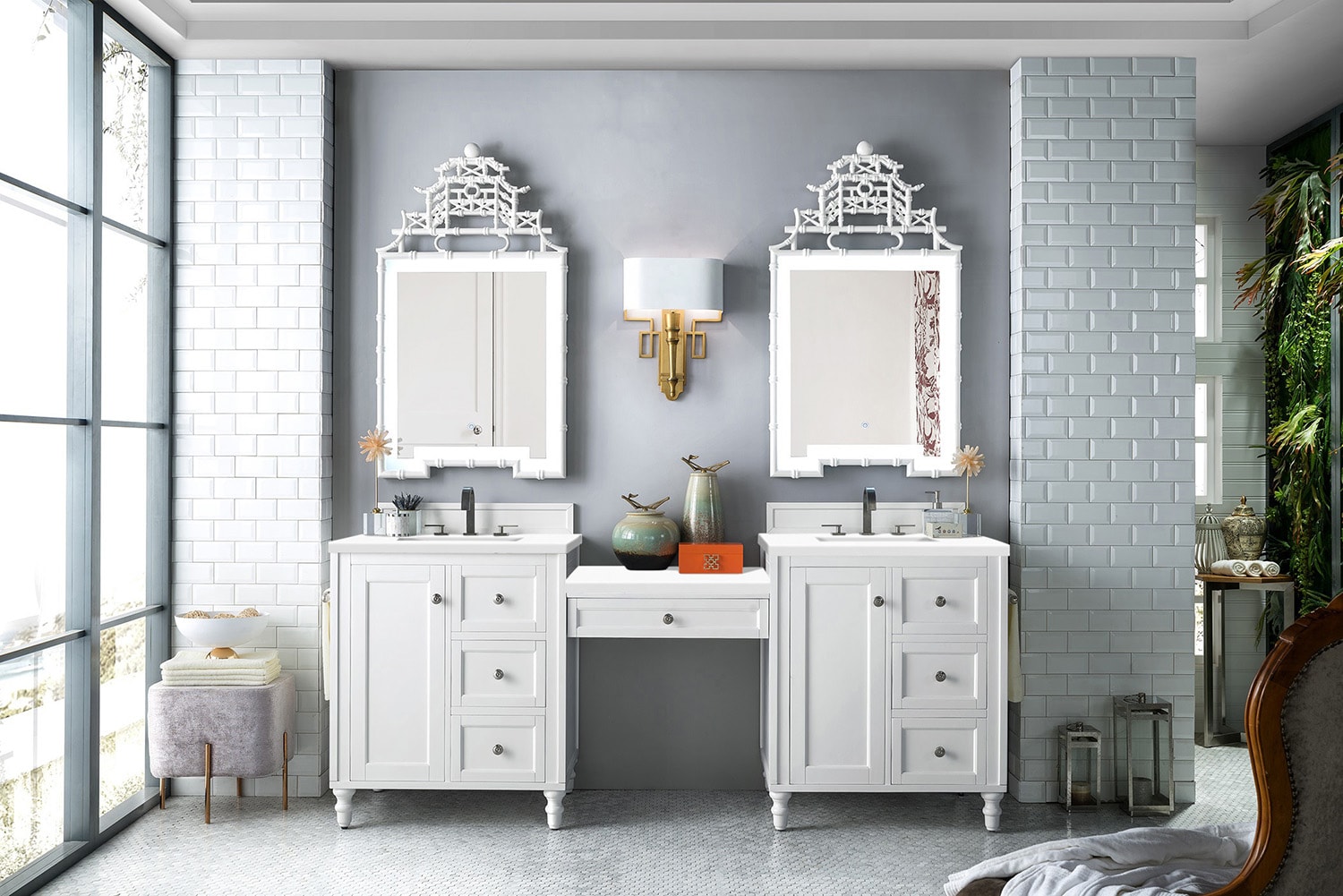 James Martin Vanities 301-V86-BW-DU-3CLW Bath-Vanity-Combo - View #2