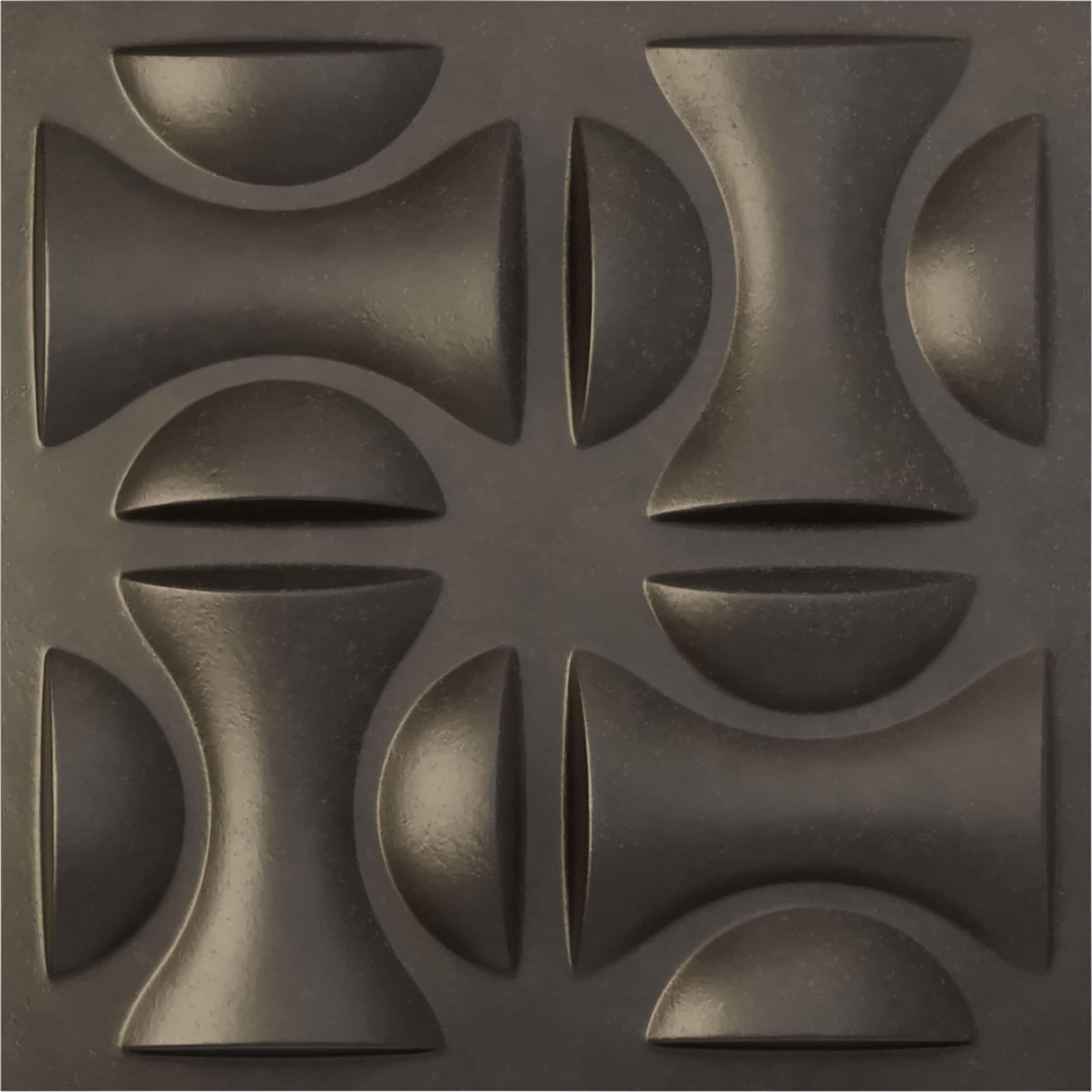 Ekena Millwork WP20X20YODST 19-5/8-in x 19-5/8-in Embossed Paintable/Stainable Black PVC Abstract Wall Panel ( 2.67-sq ft )
