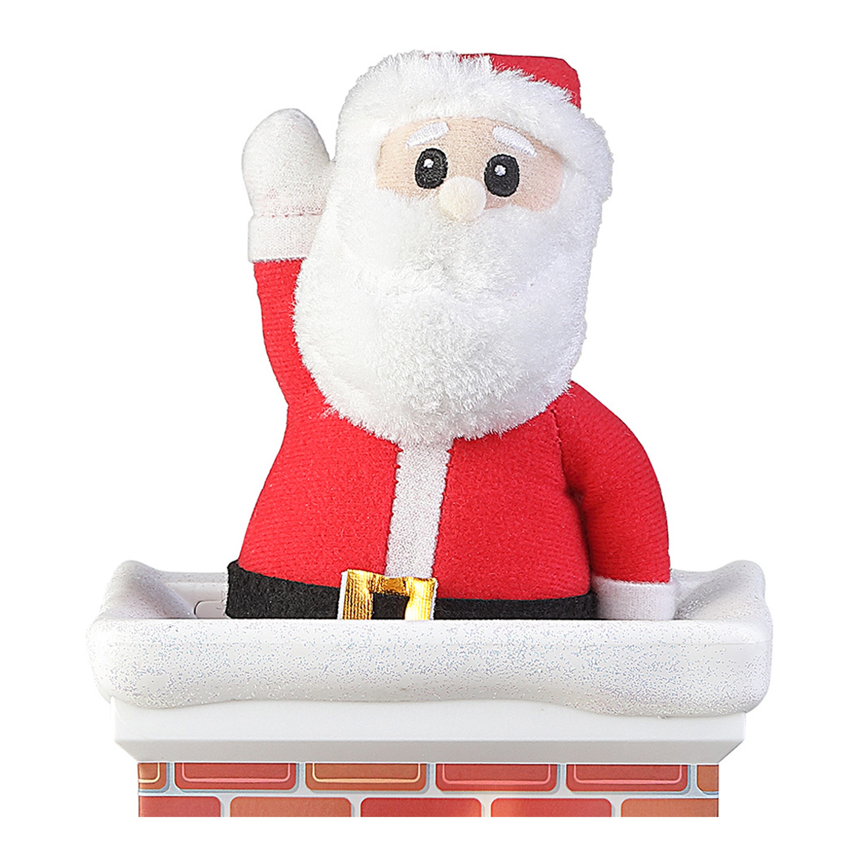 Animated Santa in Chimney with LED Lights and Music