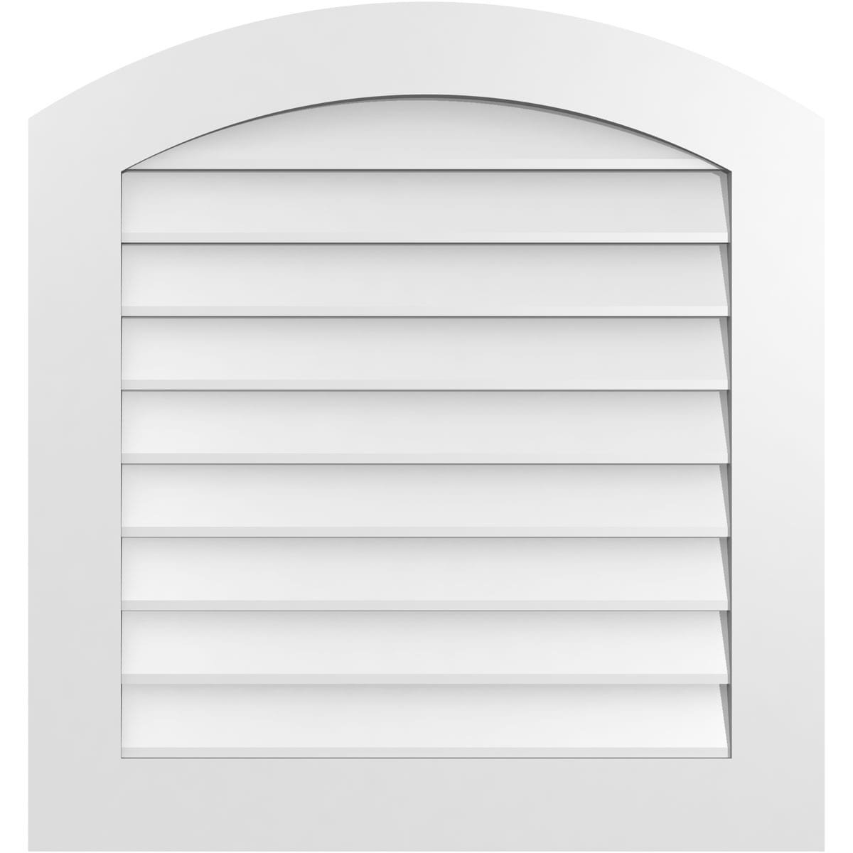 Ekena Millwork GVPAR30X3201SN 30-Inches x 32-Inches Off-white Round top PVC Gable Louver Vent