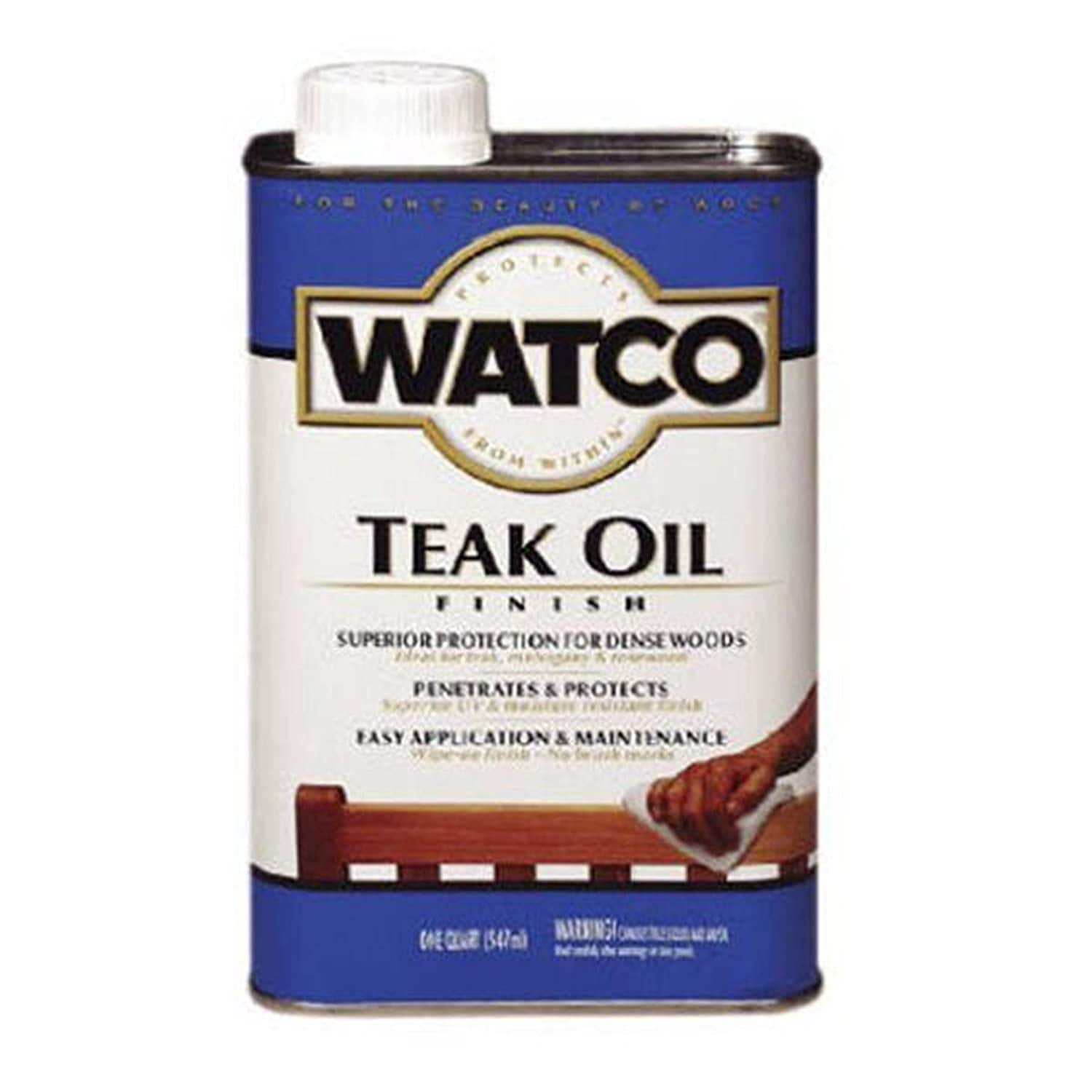 WATCO  Rust-Oleum Finish Teak Oil Quart A67141 Clear
