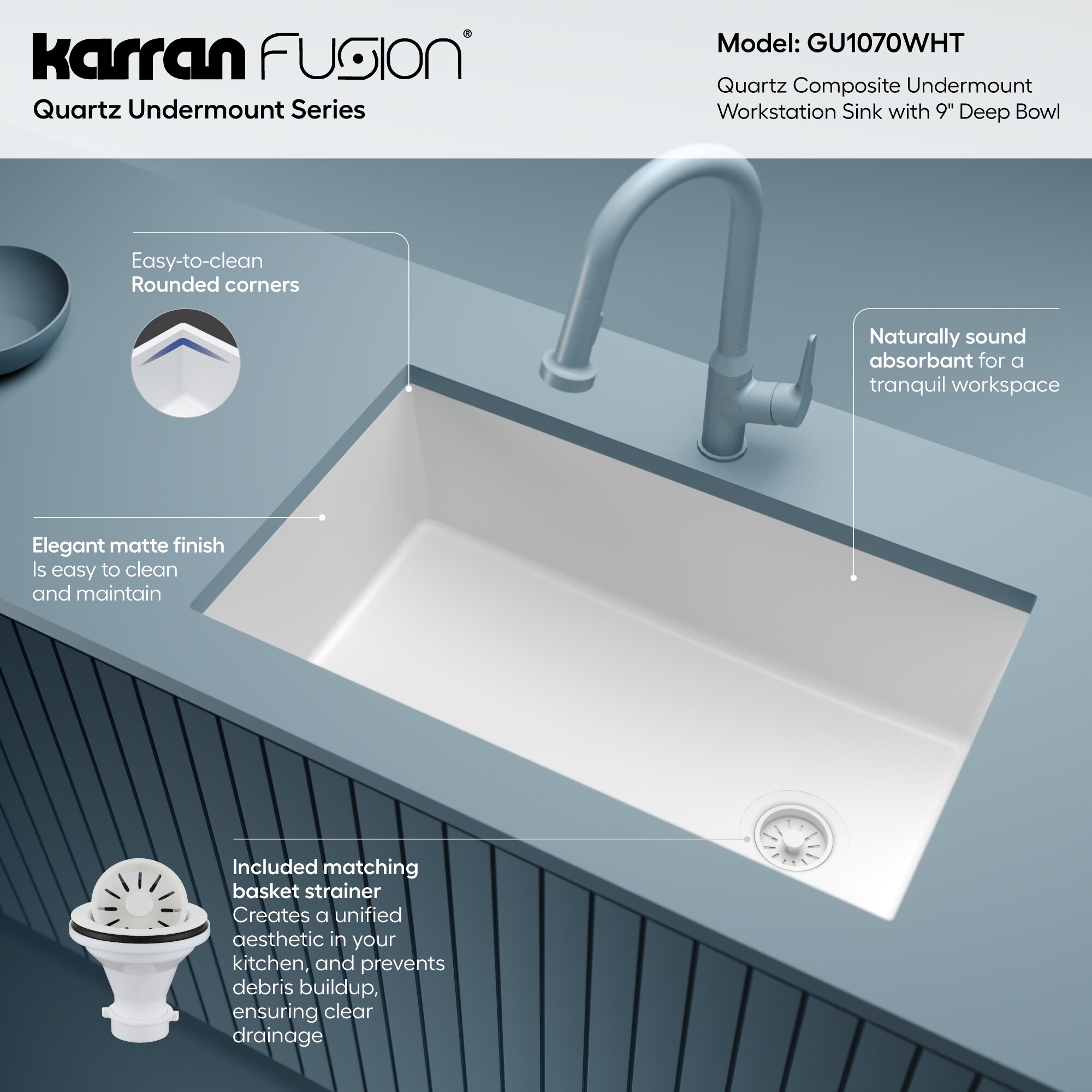 Karran GU1070WHT Kitchen-Sinks - View #4
