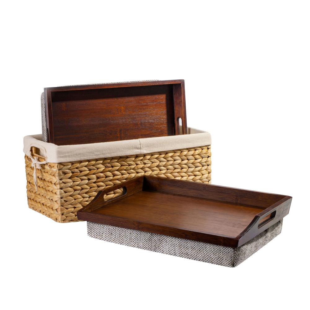 Rossie Home Lap Trays 17.5-in Brown Traditional Bamboo Lap Desk in the  Desks department at