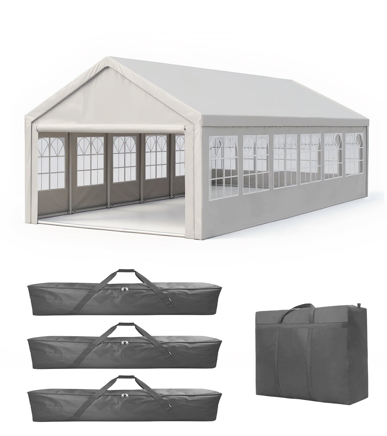 Kahomvis 20-ft x 15-ft Octagon White Party Canopy CX-QP109-010 at