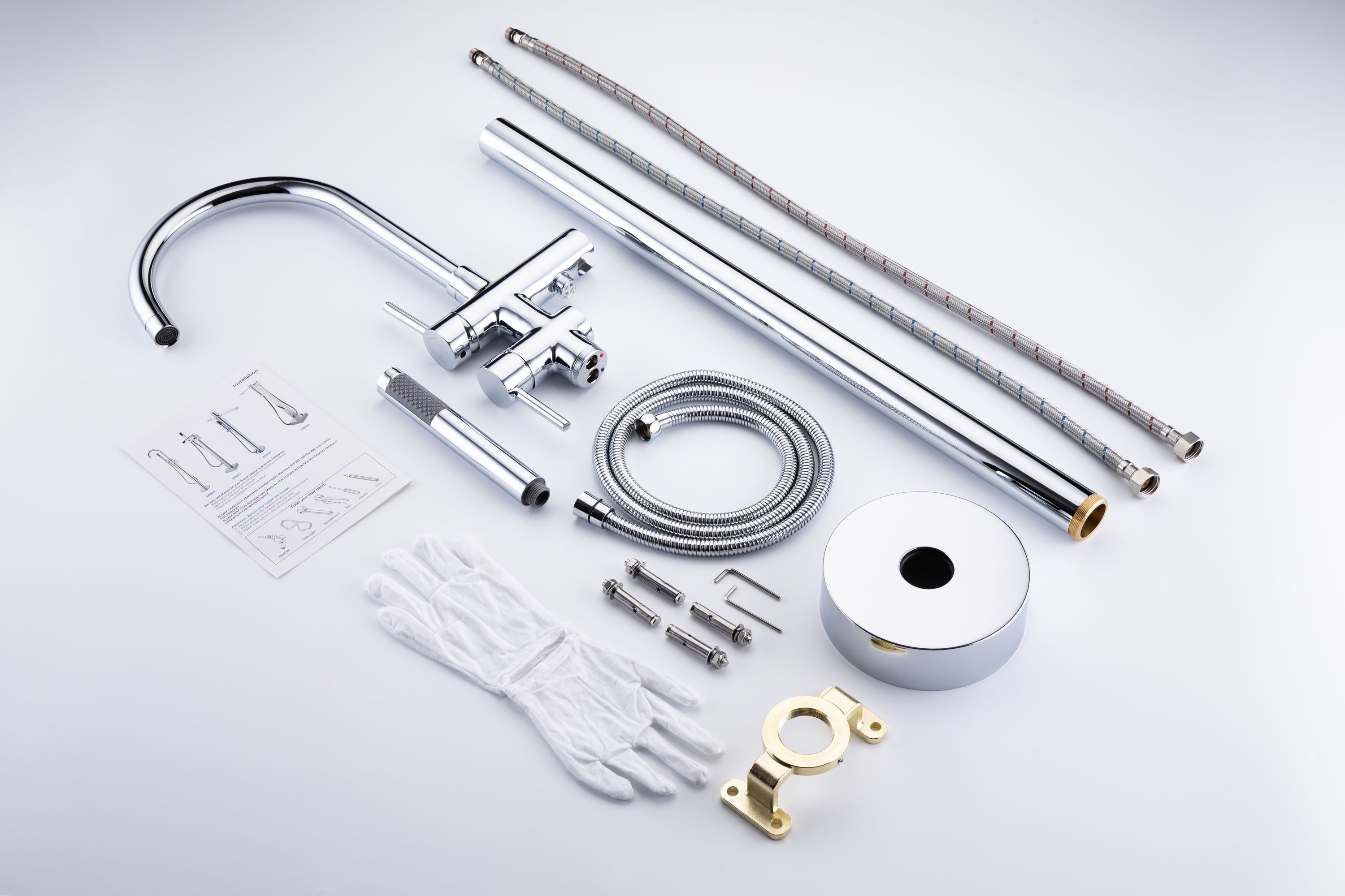 WELLFOR DB-BT5CP Roman-Tub-Faucets - View #9