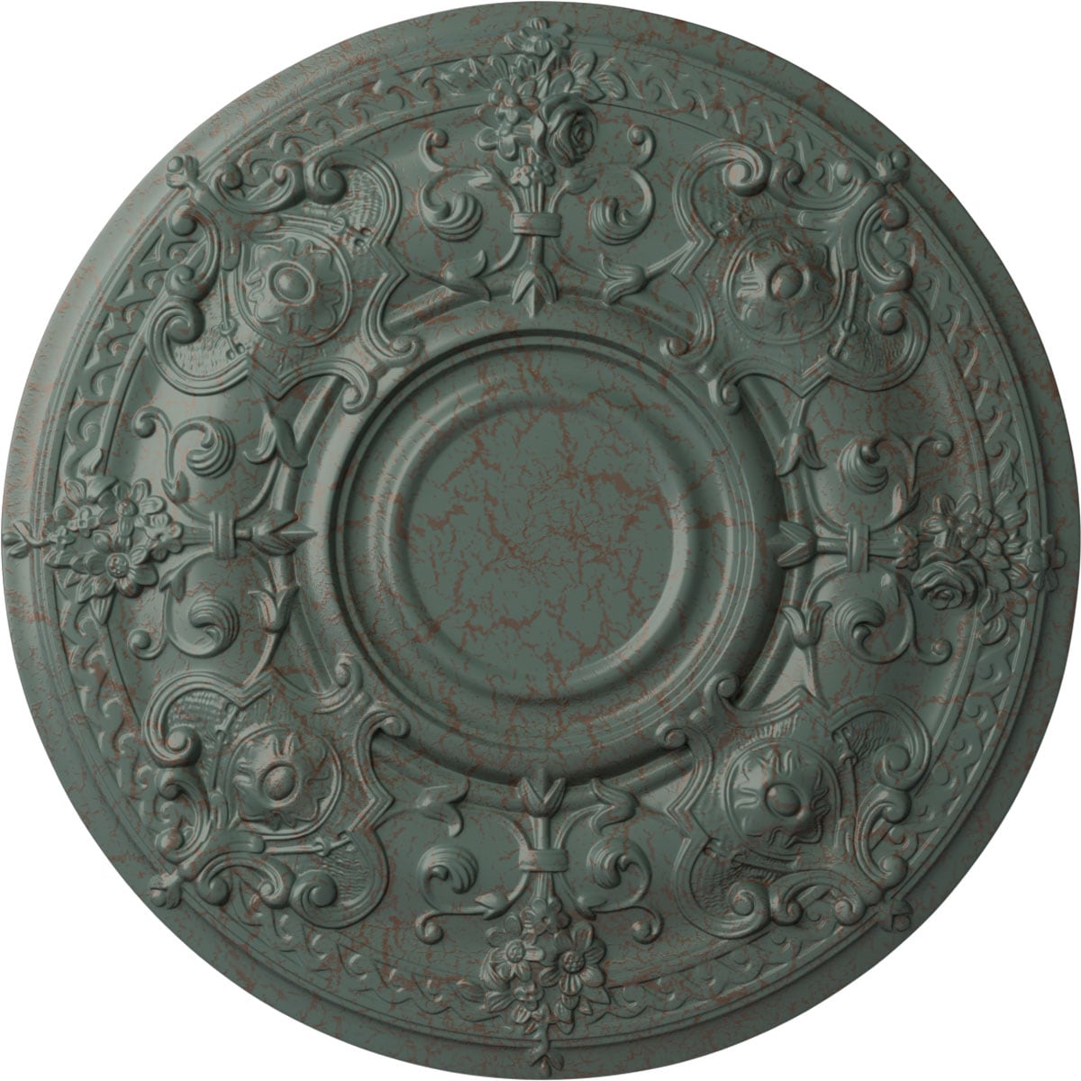 Ekena Millwork CM28OSCBC Oslo 28.125-in W x 28.125-in L Cloud Burst Crackle Polyurethane Ceiling Medallion