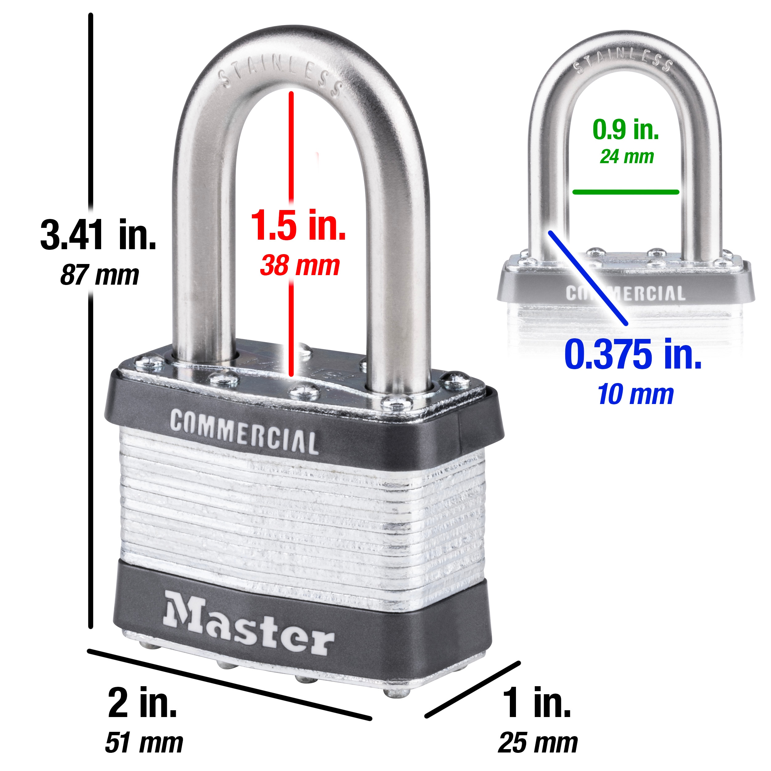 Master Lock A6531KA No. A6531 Rekeyable Padlock - Solid Brass