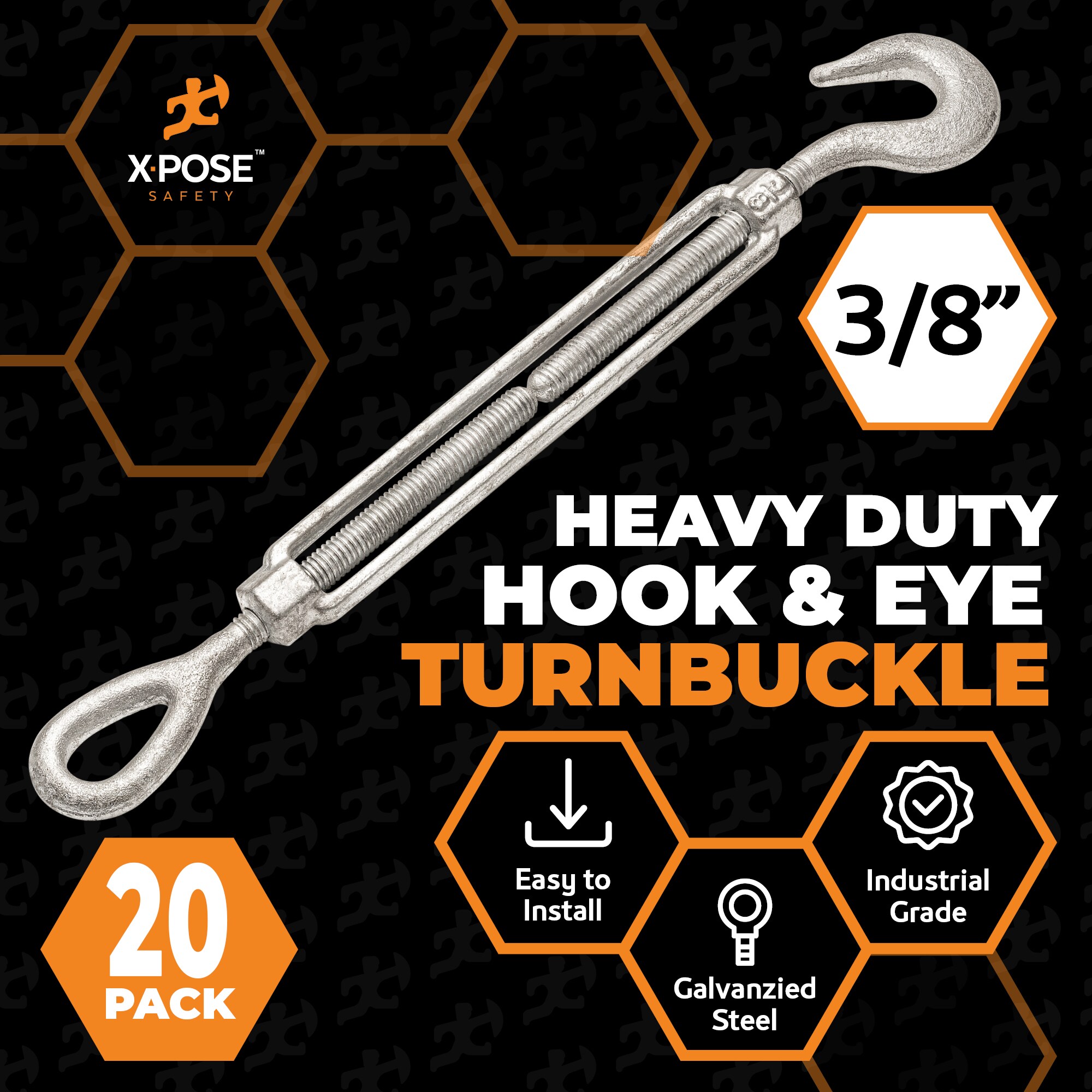 XPOSE SAFETY GTB38-HE-20-X-S turnbuckles - View #2
