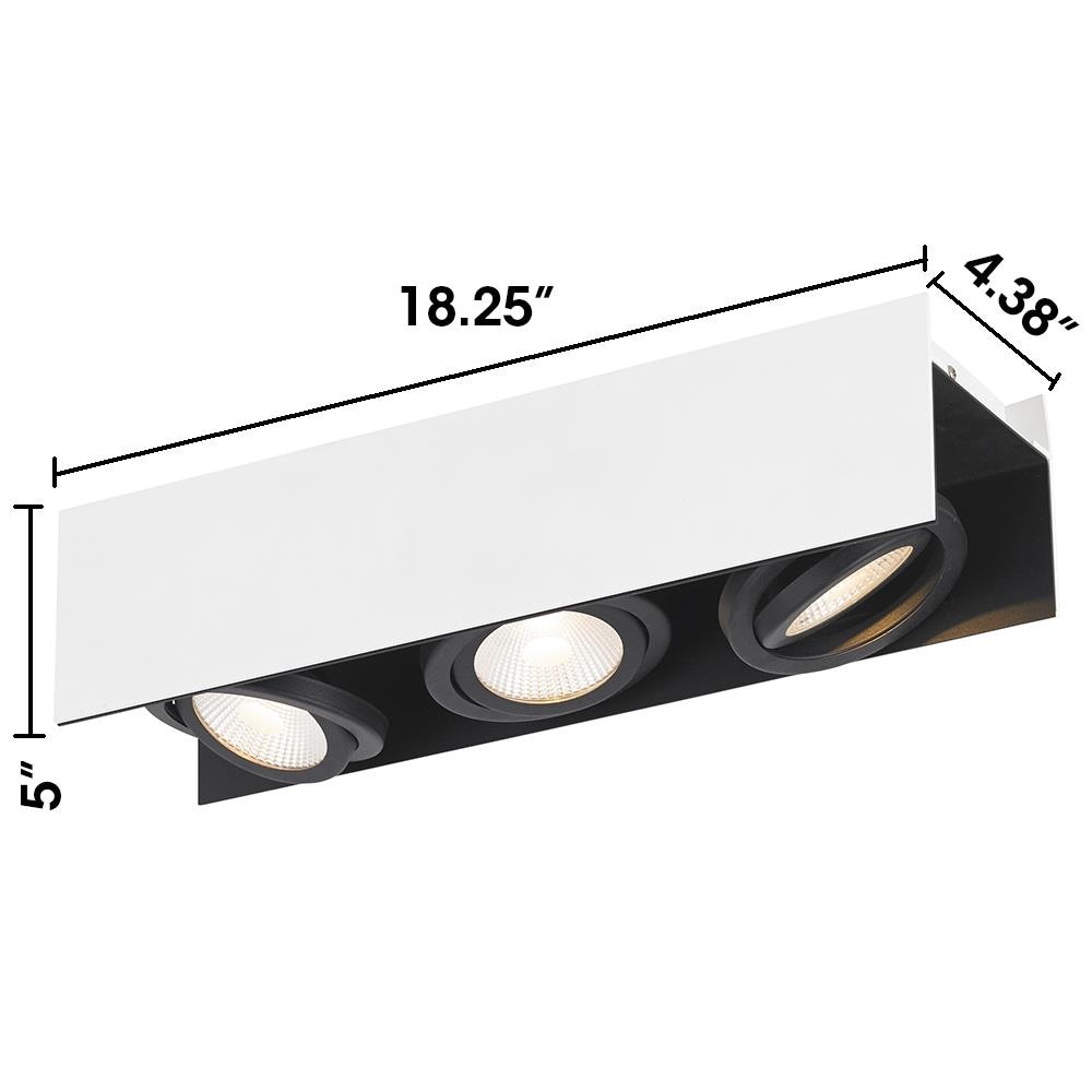 EGLO 18.25-in Black/White dimmable LED Modern/Contemporary Track Bar in Fixed Track Lighting Kits department at Lowes.com