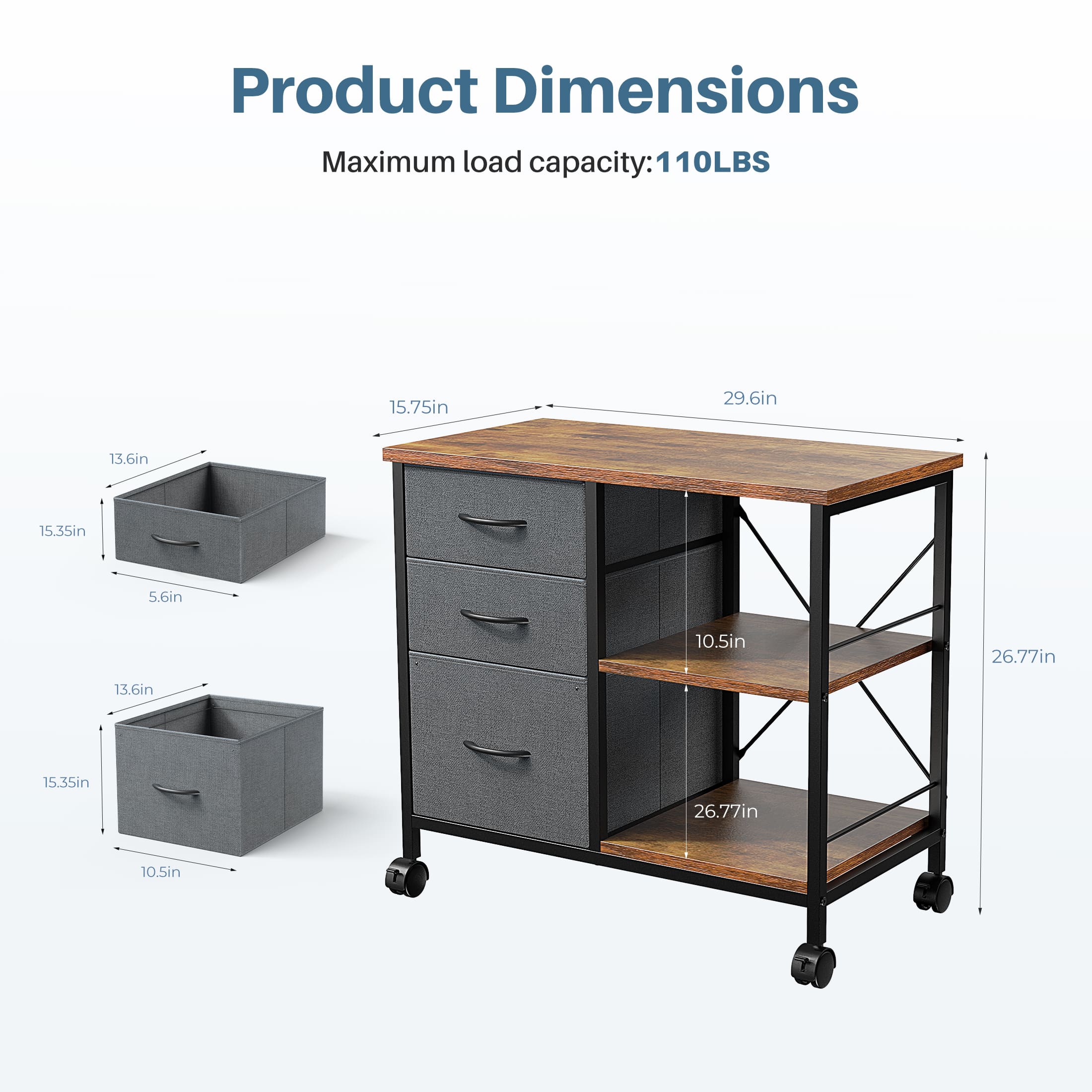 Sweetcrispy L-HDG-TM3C01-RUST Filing-Cabinets - View #6