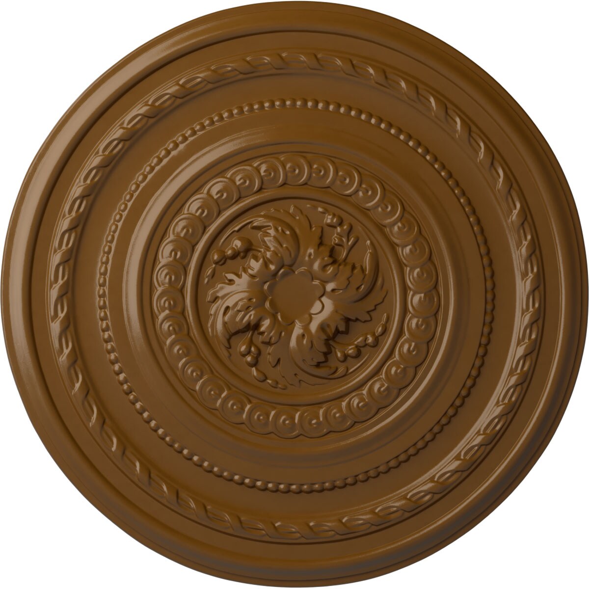 Ekena Millwork CM26PESTF Pearl 26.25-in W x 26.25-in L Painted Smokey Topaz Polyurethane Whole Ceiling Medallion