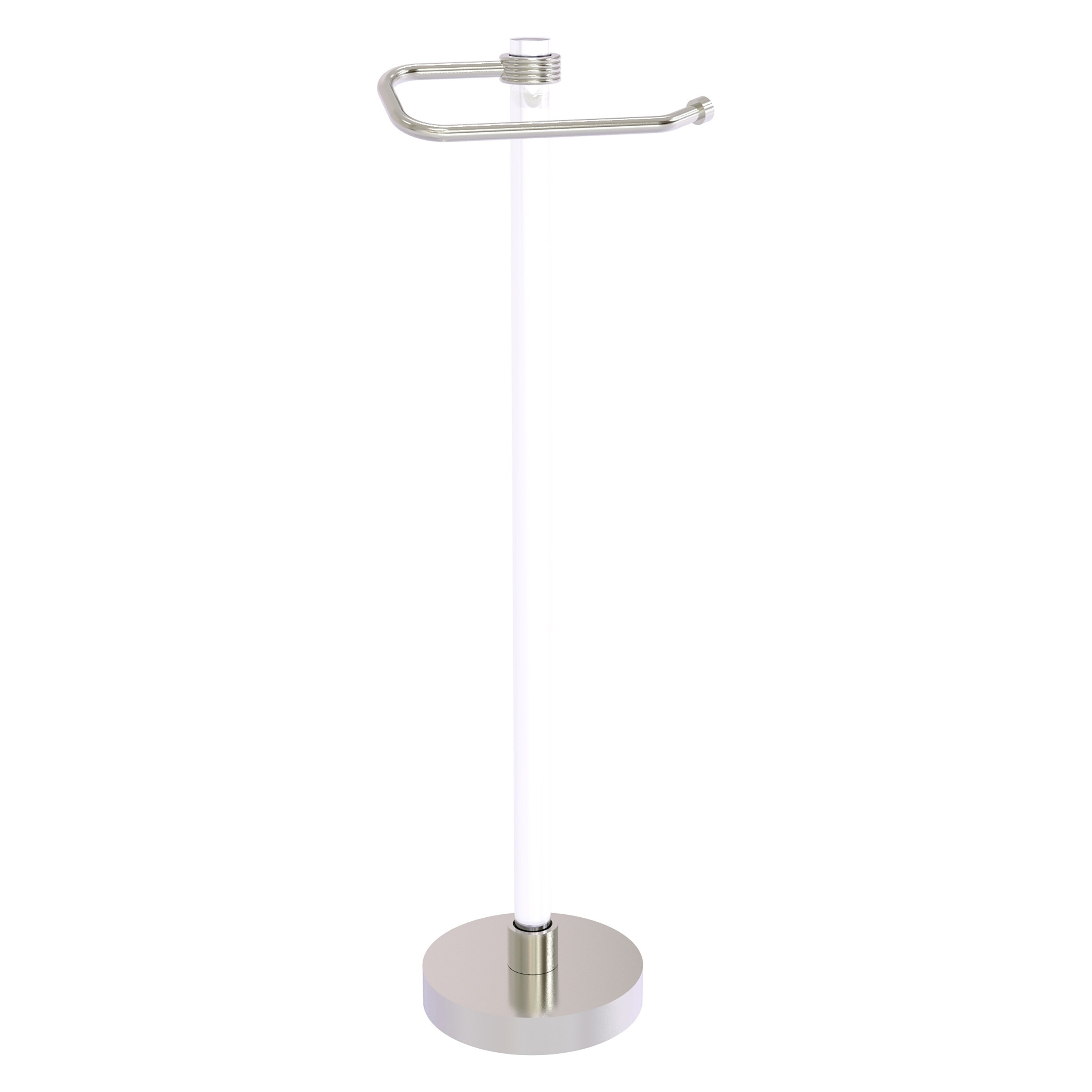 Allied Brass Clearview Satin Nickel Freestanding Single Post Toilet Paper  Holder in the Toilet Paper Holders department at