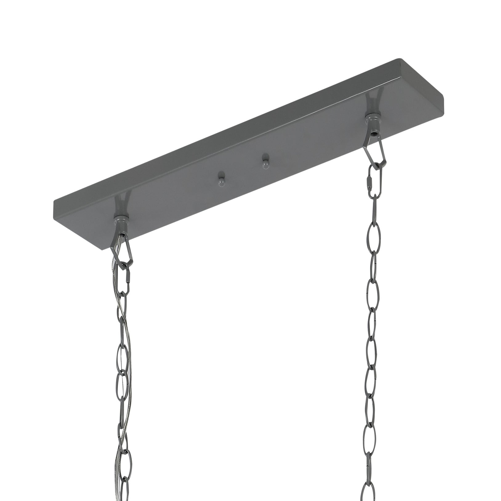 Pagoda 49" Gray Brass Iron Candle-Style Chandelier