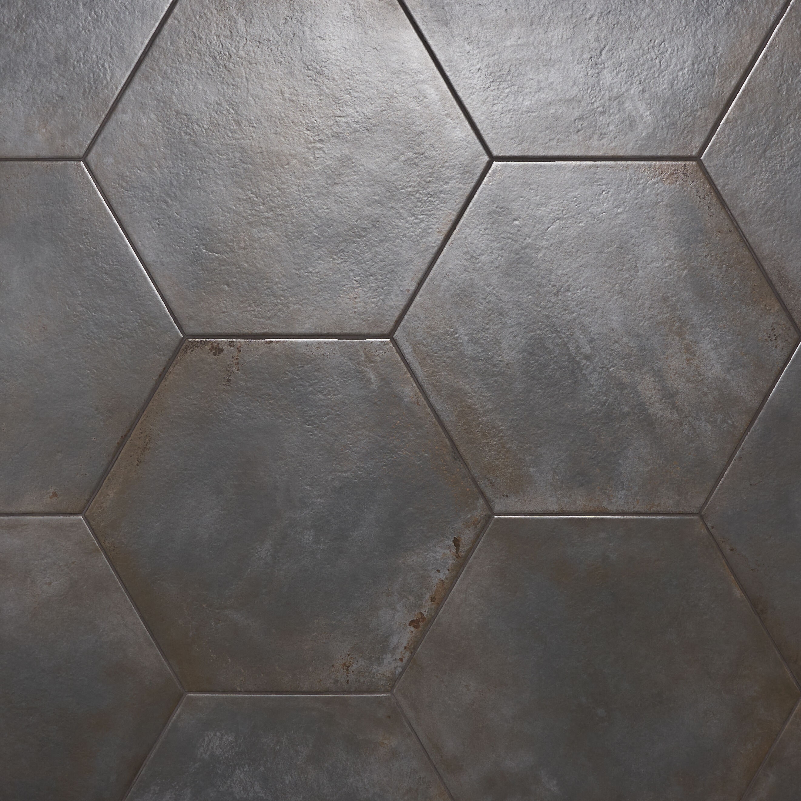 Artmore Tile EXT3RD108485 Angela Harris Santa Clara Black 18-in x 24-in Matte Porcelain Tin Look Hexagon Floor and Wall Tile (10.11-sq. ft/ Carton)
