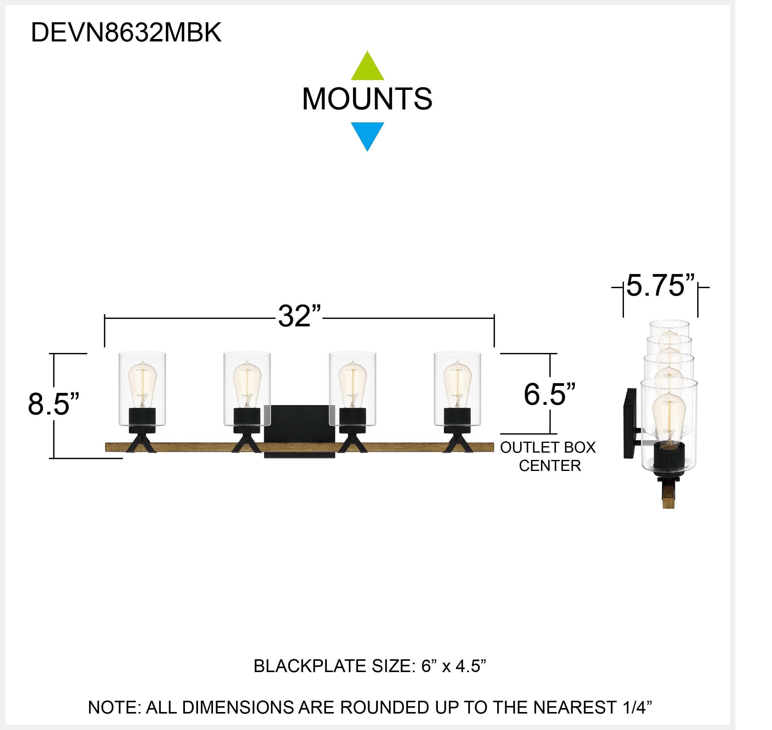 Quoizel DEVN8632MBK b089995 - View #6
