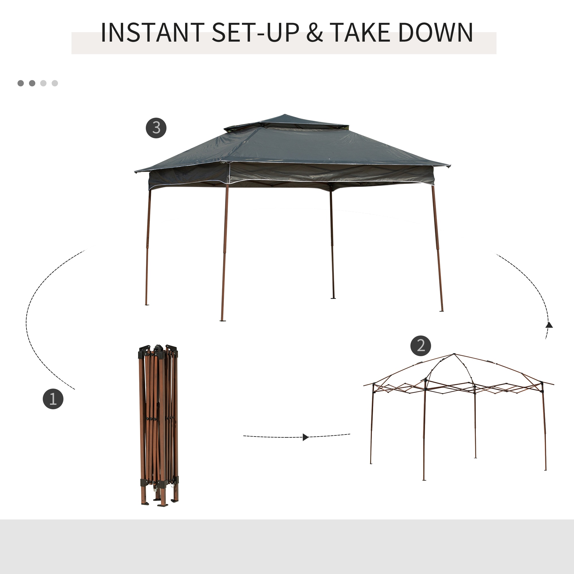 ToolCat BZ2-47-PW Wood-Resin-Gazebos - View #5