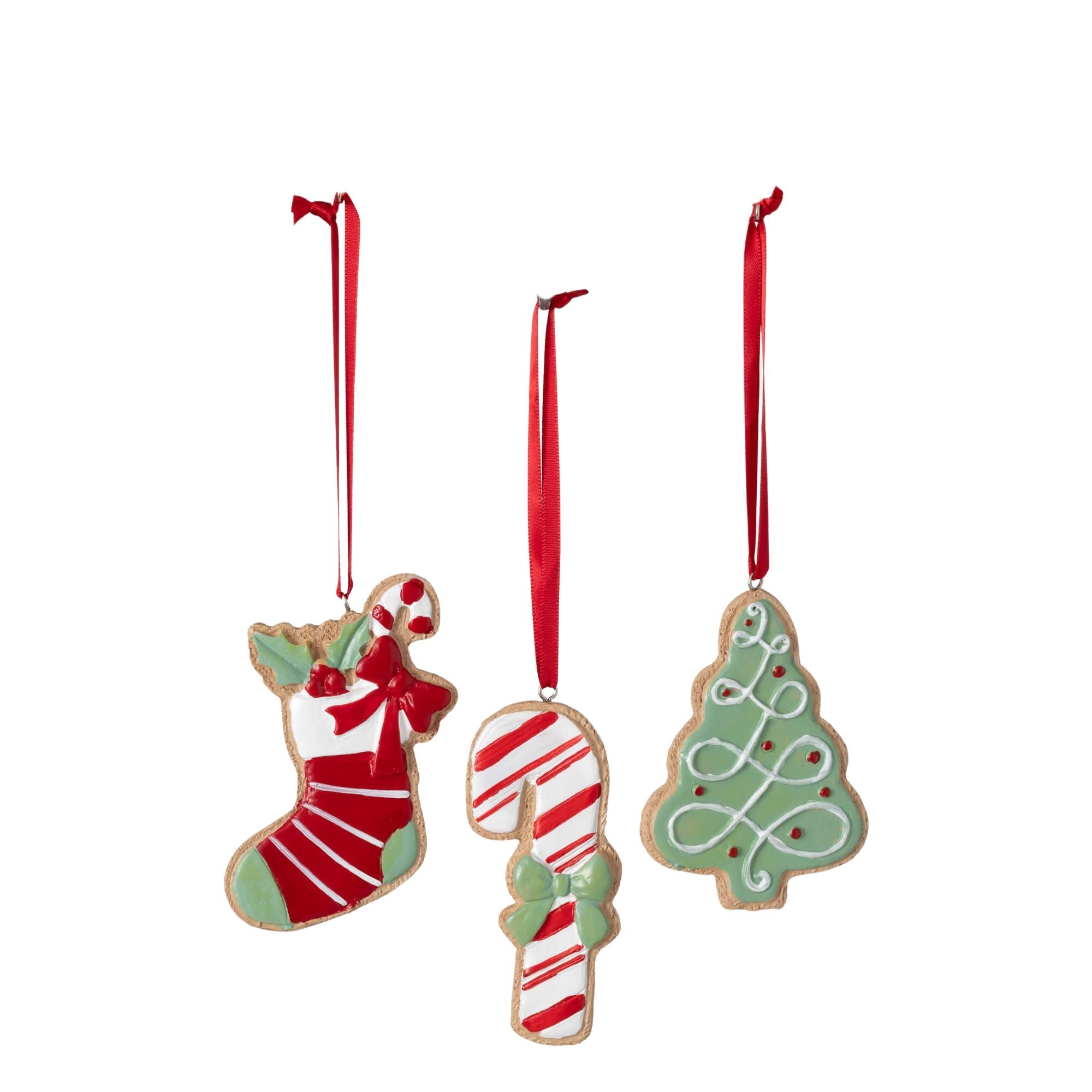Sullivans OR10862 3 -Pack Red Cookie Standard Indoor Ornament set