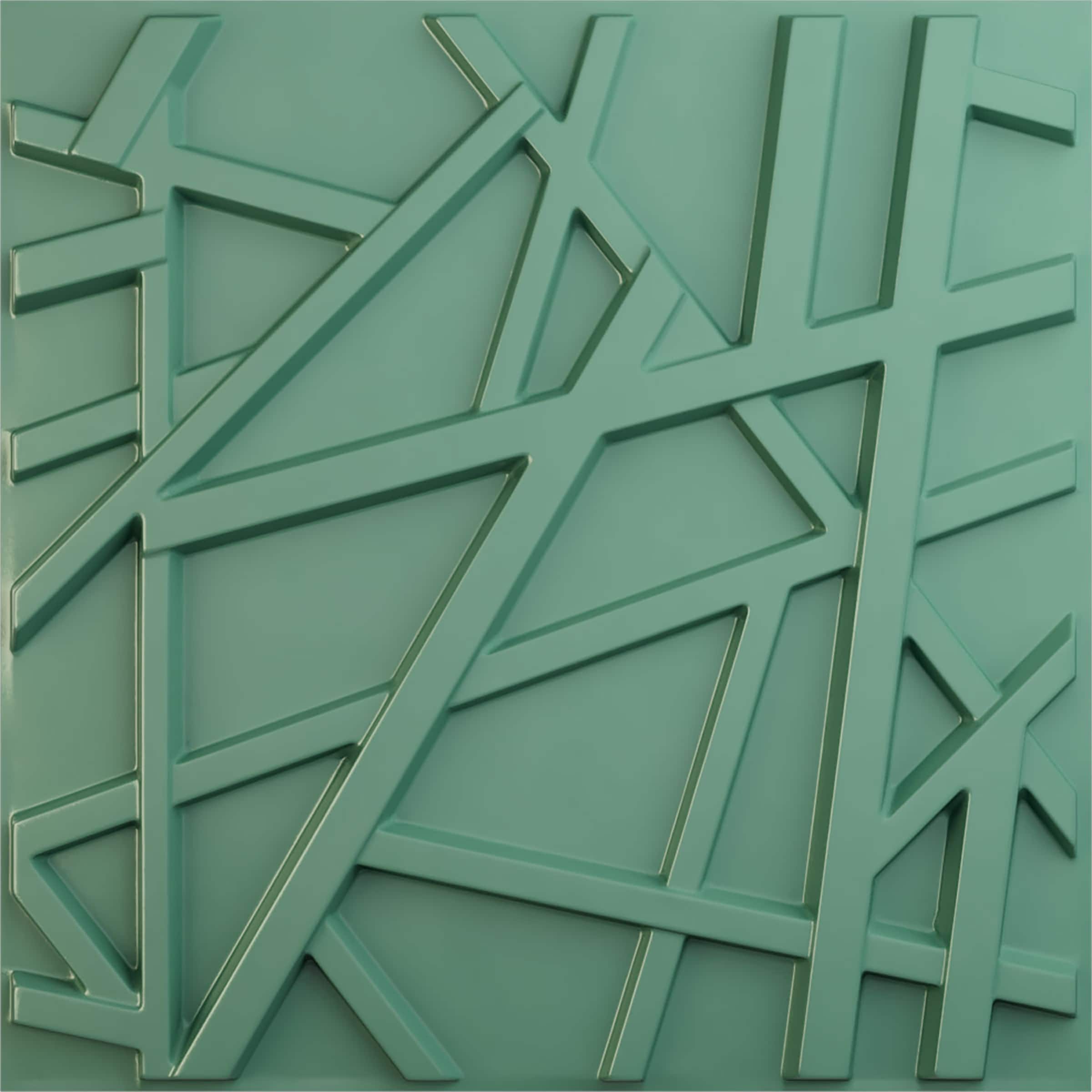 Ekena Millwork WP20X20EGFSM-CASE-12 19-5/8-in x 19-5/8-in Embossed Universal Pearl Metallic Sea Mist PVC Wall Panel 12 -Pack