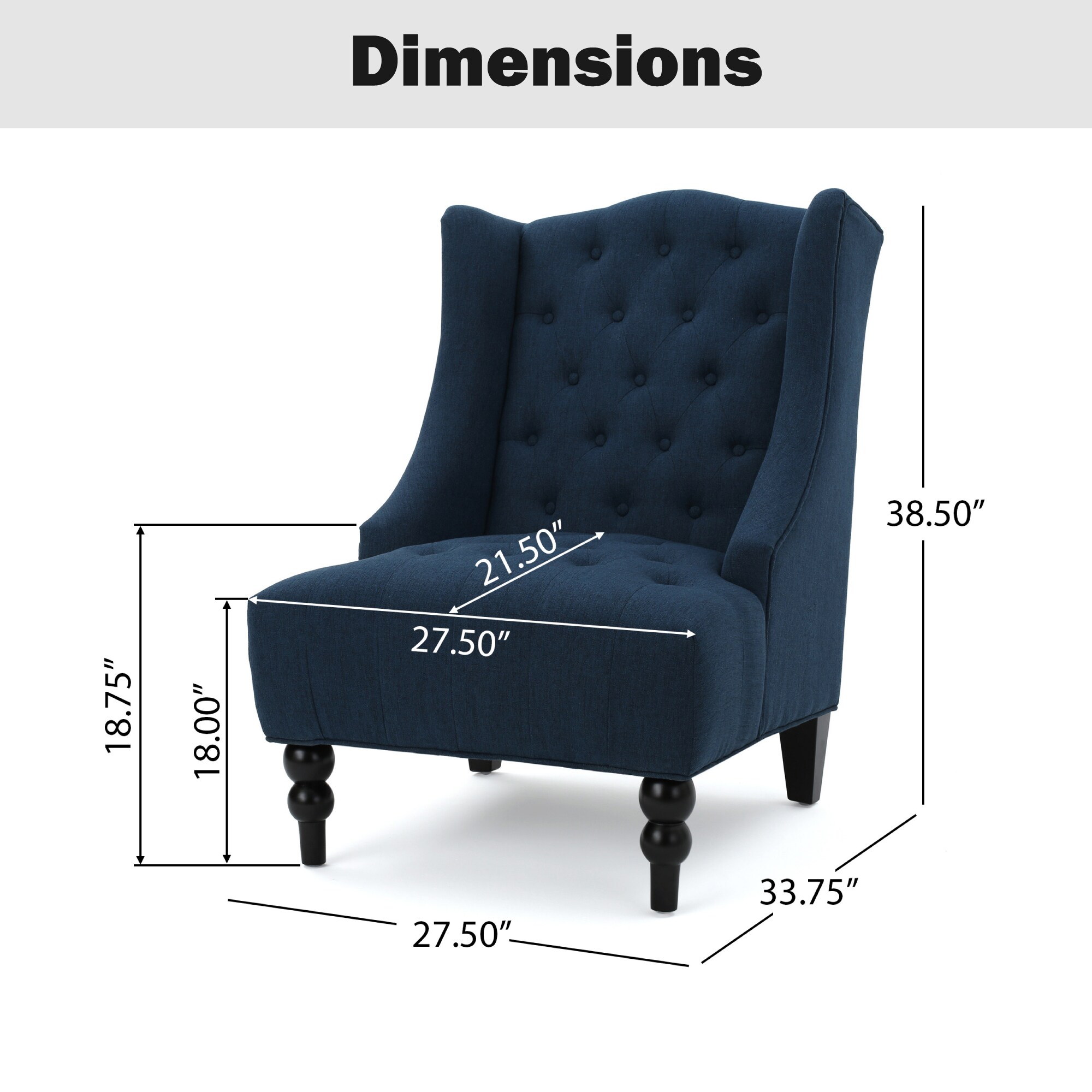 Hrinhom HC-W2005-NAVY BLUE chairs - View #11